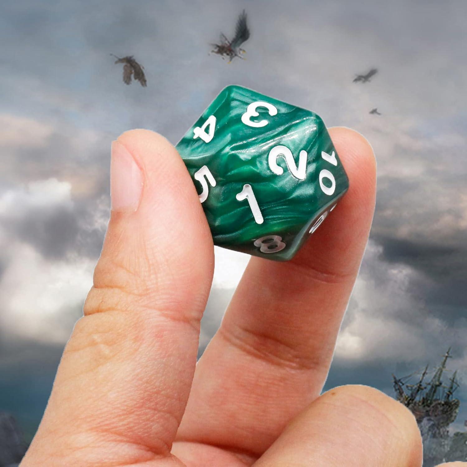 Set de Dados D20 Handan 6 Piezas 22mm Acrílico para RPG