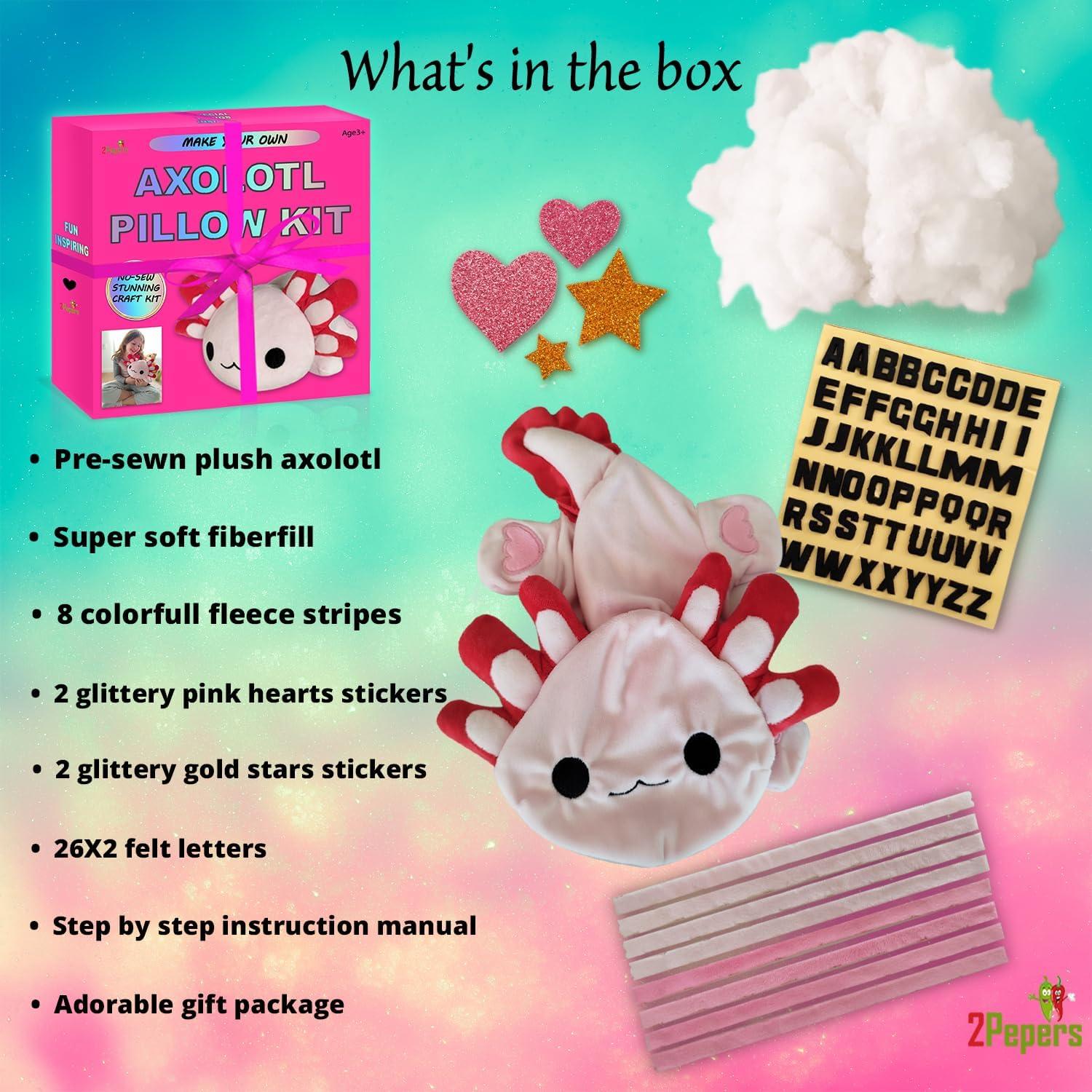 Kit de Manualidades Almohada Axolote 2Pepers - Sin Coser