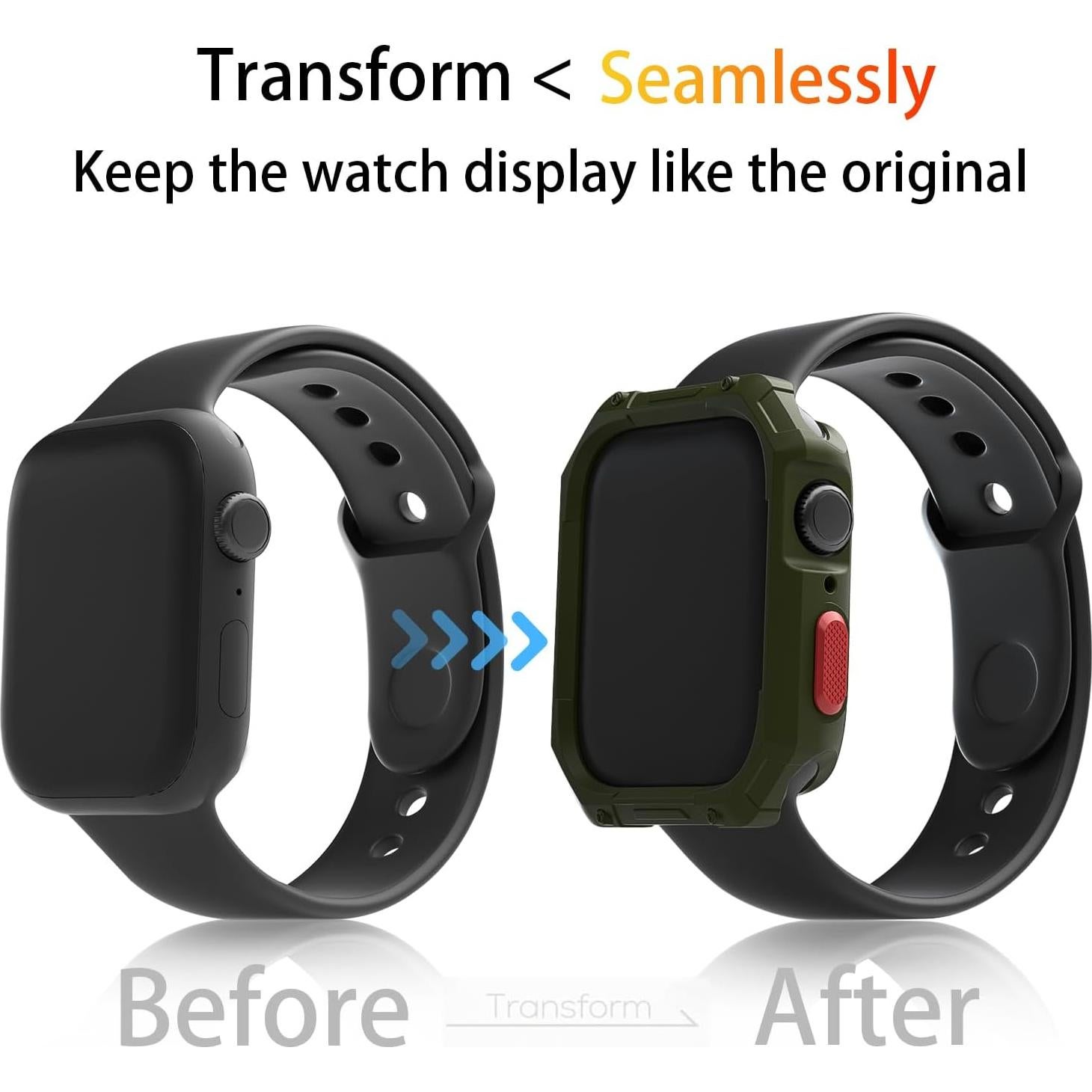 Funda TPU Verde Militar para Apple Watch 40/41mm SDOCEBF