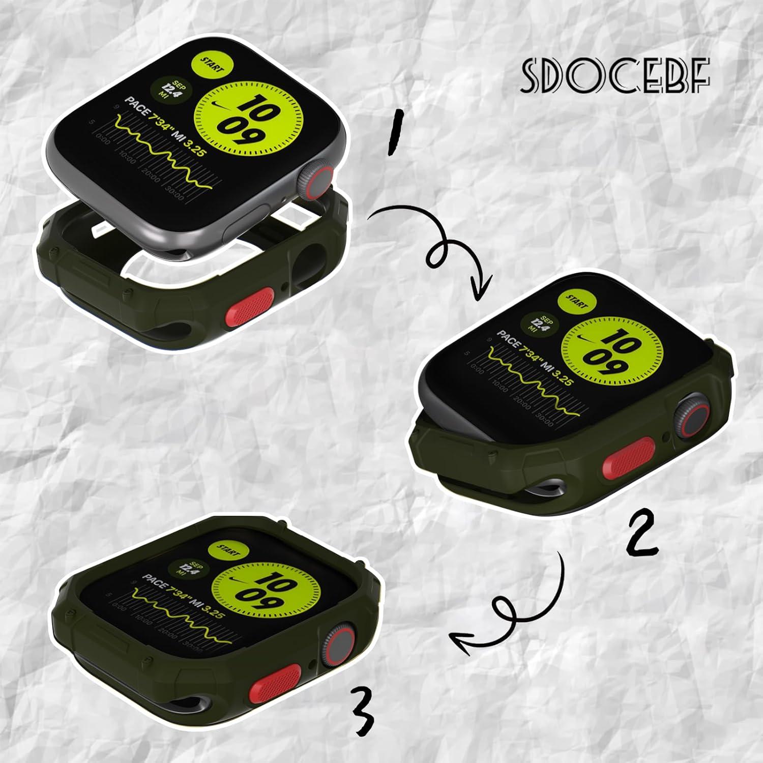 Funda TPU Verde Militar para Apple Watch 40/41mm SDOCEBF