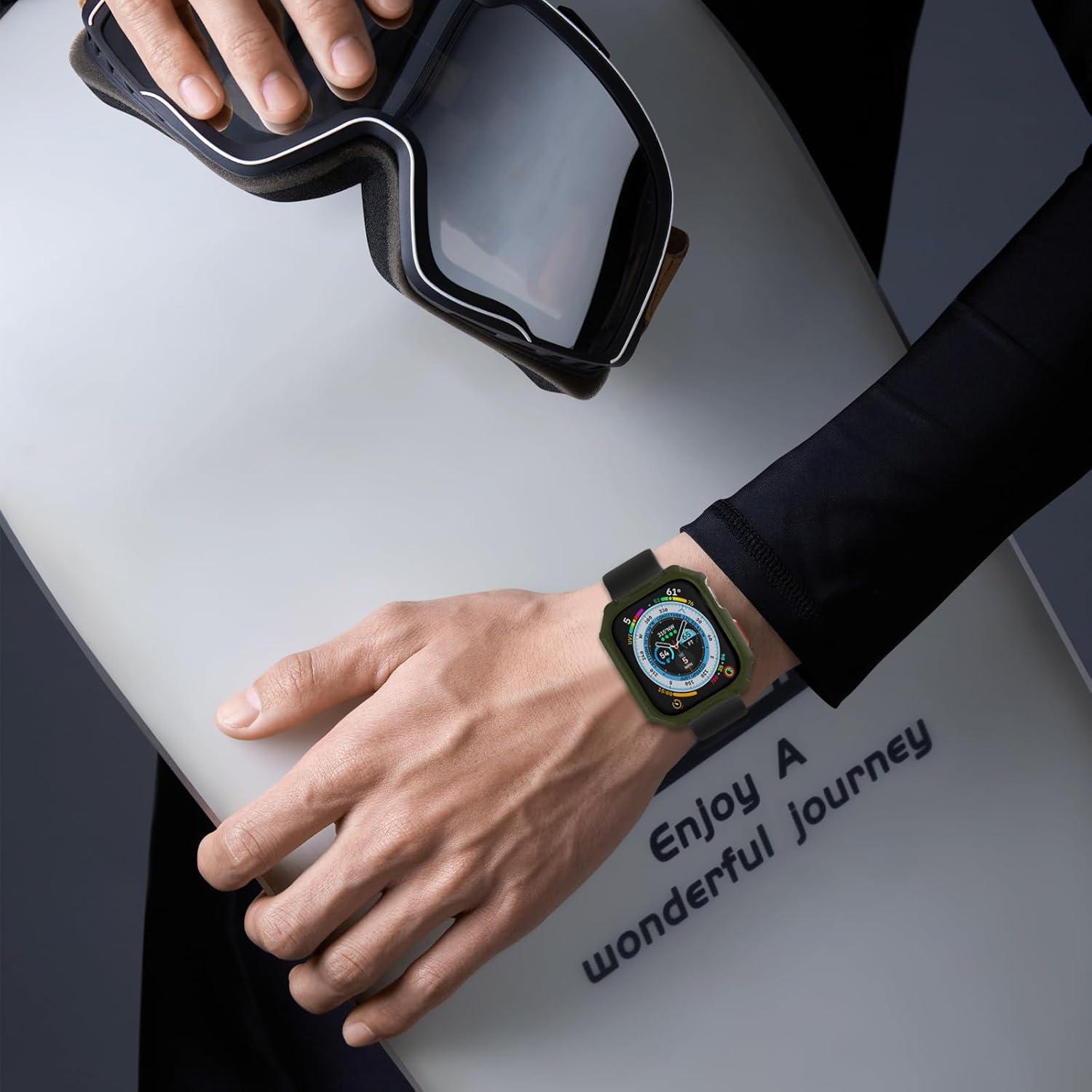 Funda TPU Verde Militar para Apple Watch 40/41mm SDOCEBF