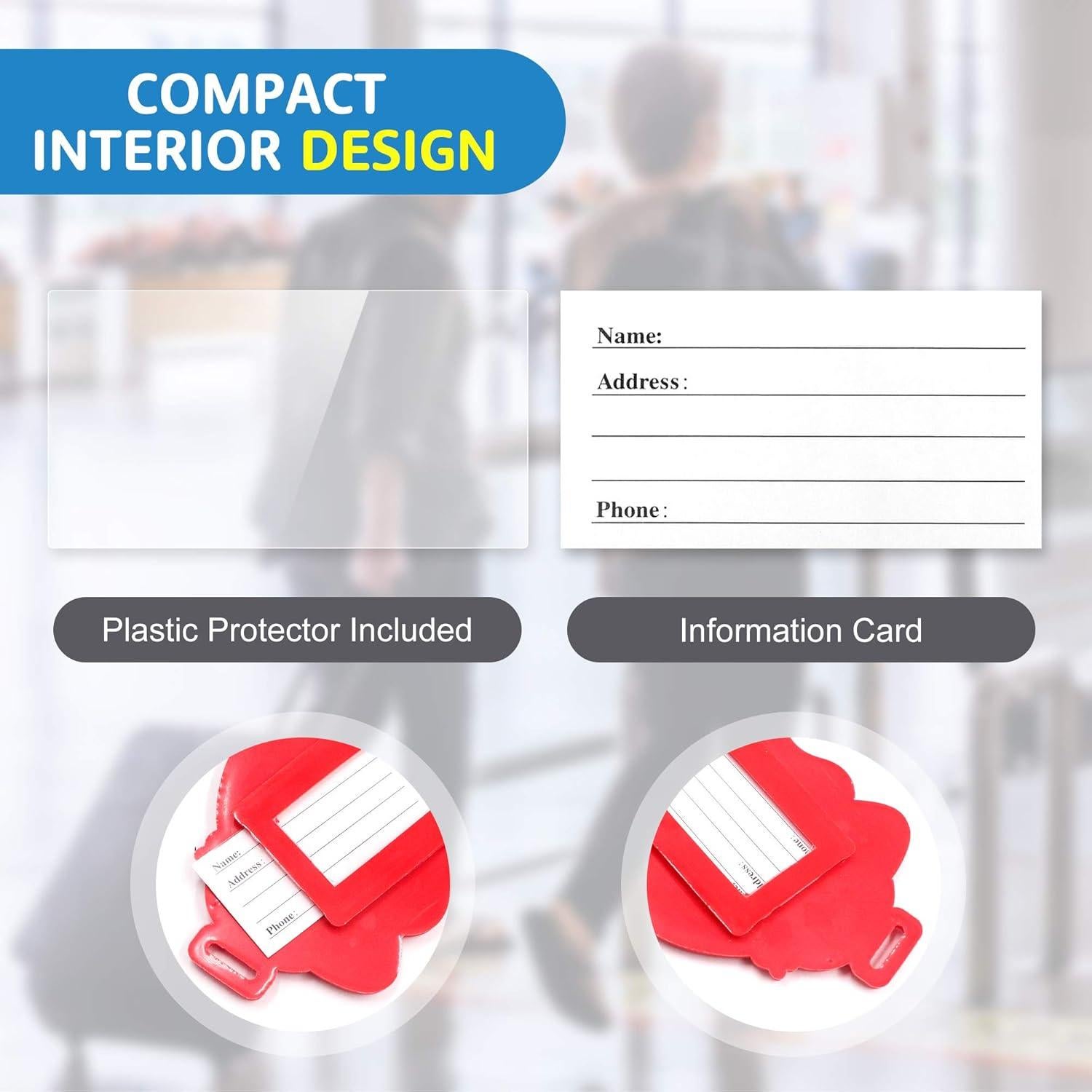 Juego de 4 Etiquetas de Equipaje Silicona Finex Multi Color