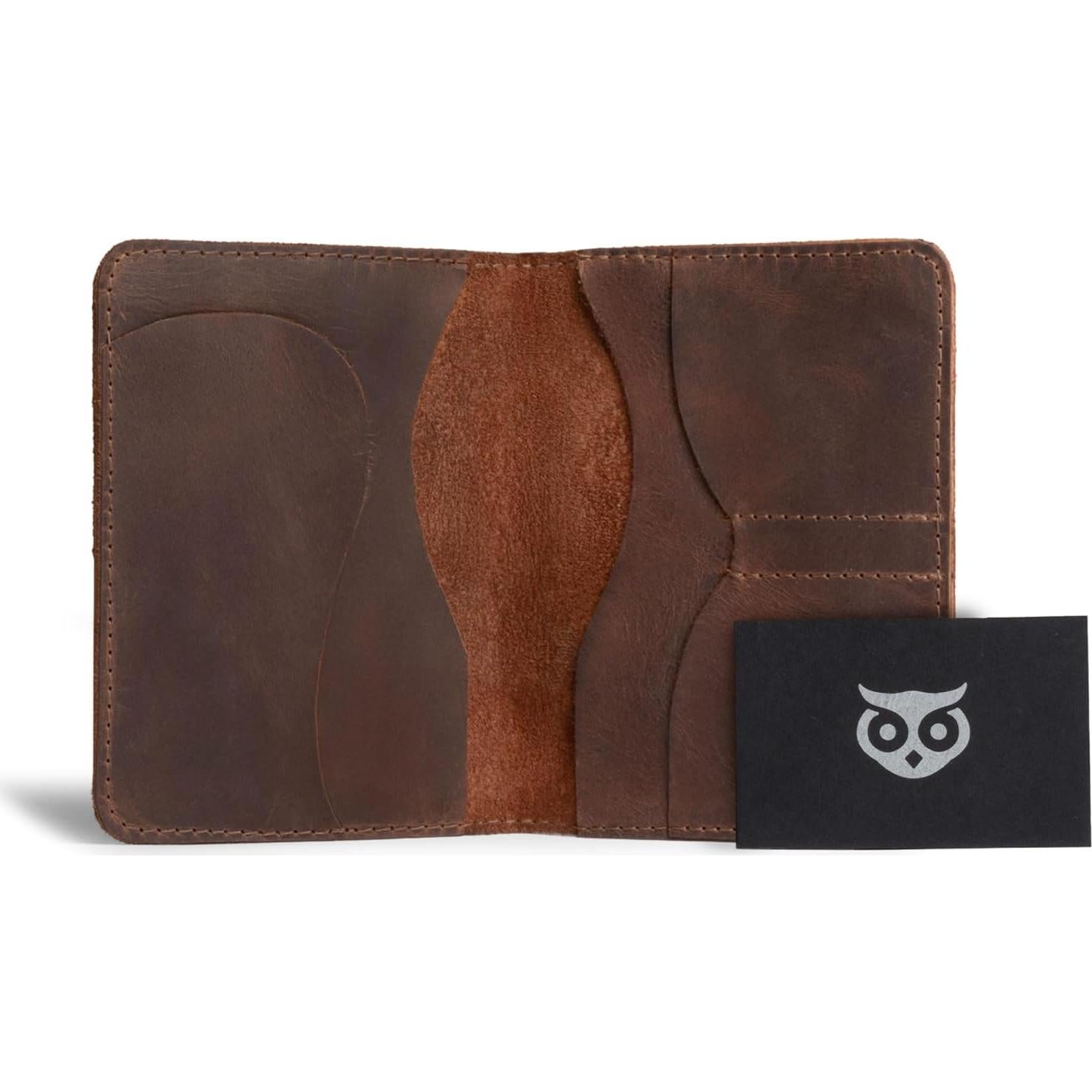 Funda Doble para Pasaporte Hide & Drink Cuero Marrón Bourbon