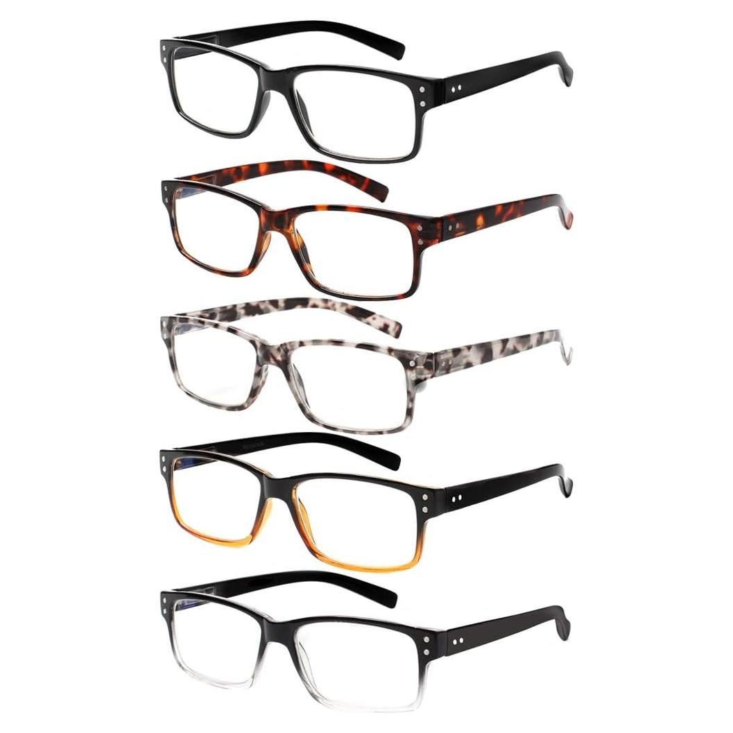 Gafas de Lectura Norperwis 5 Pares con Filtro Luz Azul 3.0x