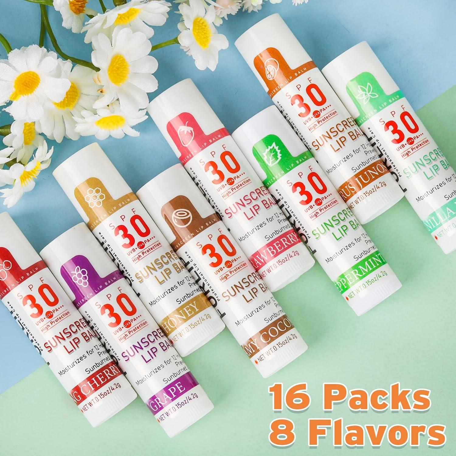 Bálsamo Labial SPF 30 VISRIE - Paquete de 16 Tubos Hidratantes