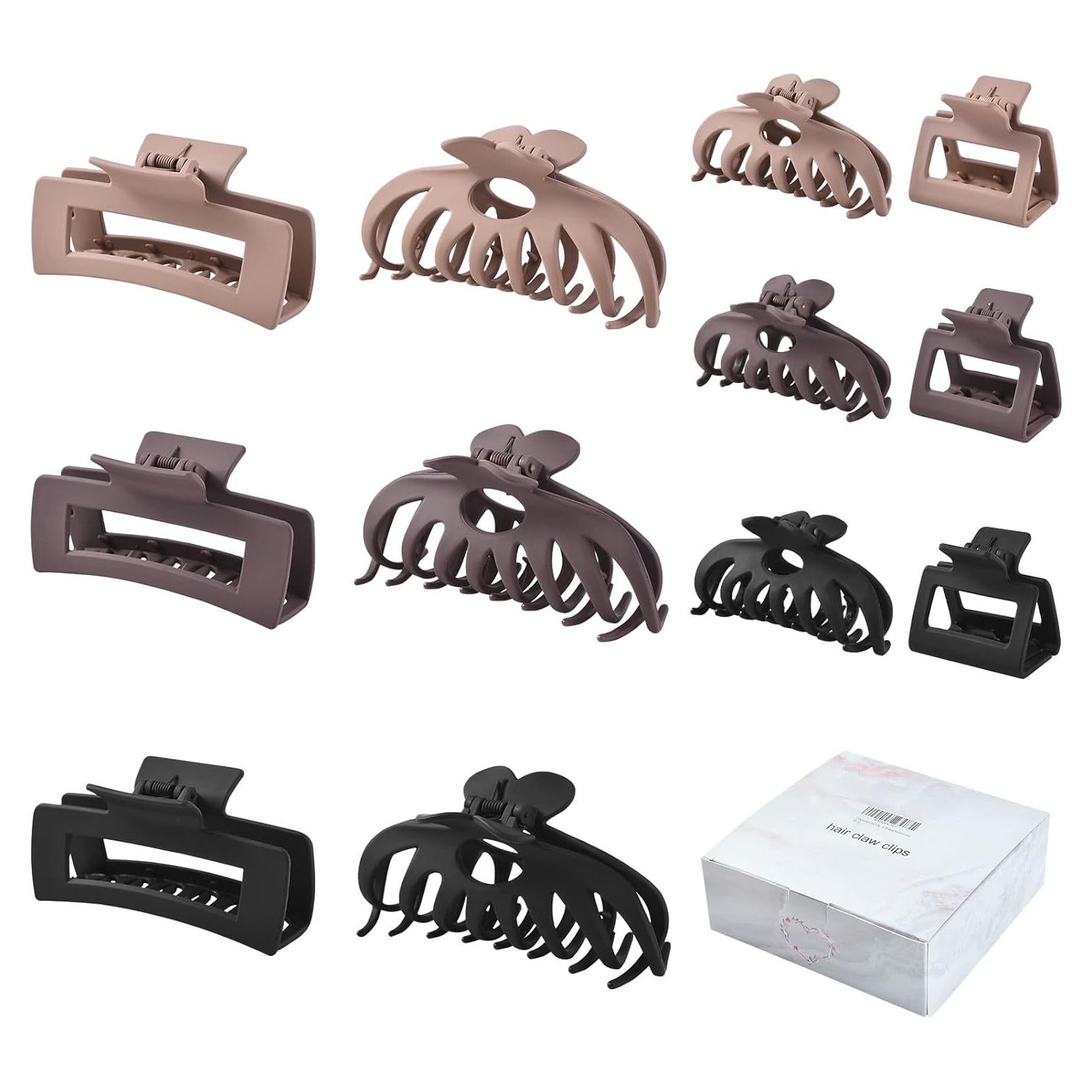 Set de 12 Clips de Pelo Misutaaa - 6 Grandes y 6 Pequeños