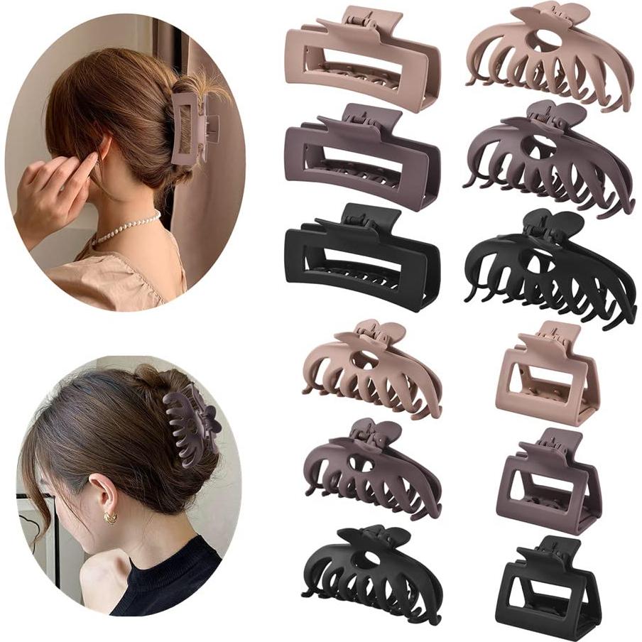 Set de 12 Clips de Pelo Misutaaa - 6 Grandes y 6 Pequeños