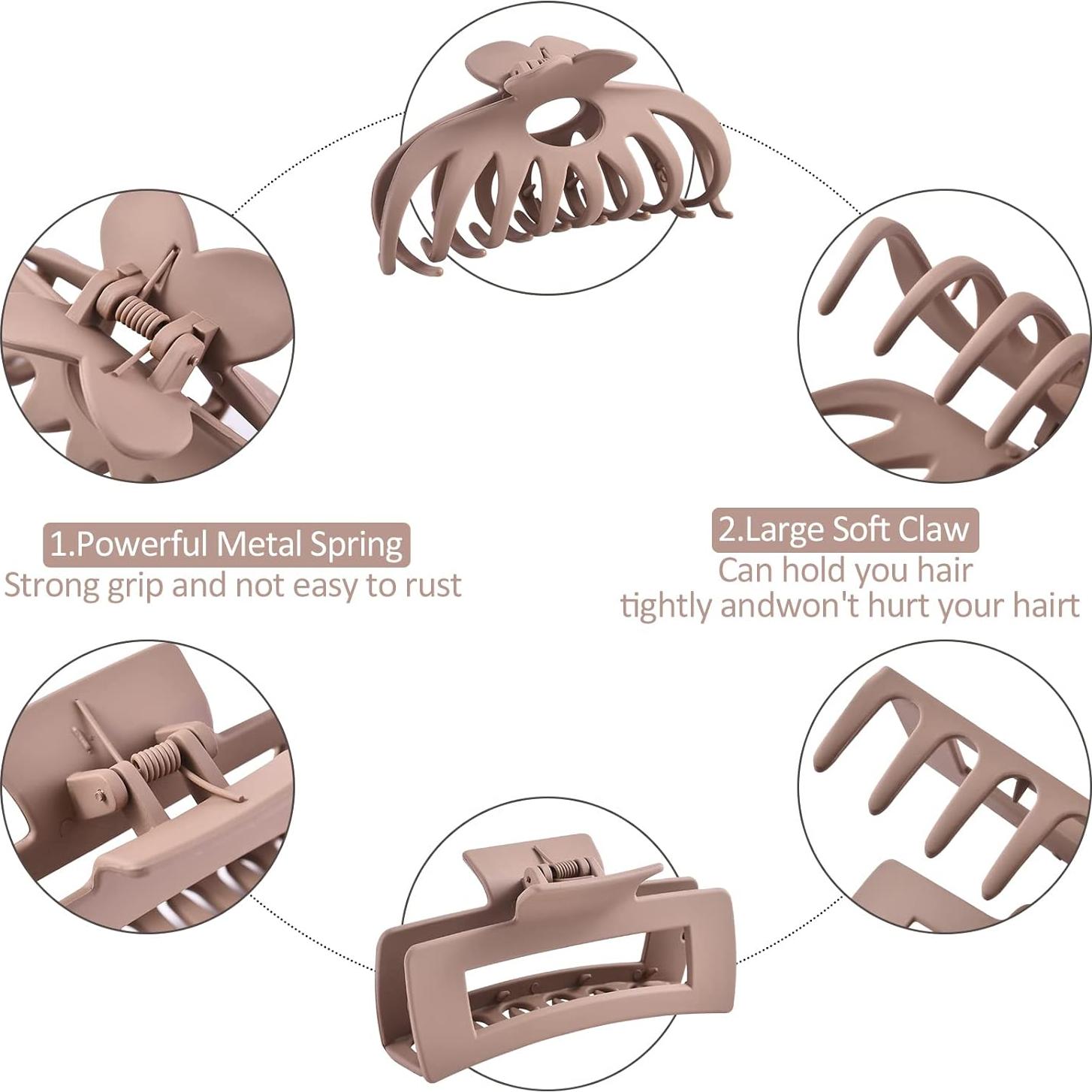 Set de 12 Clips de Pelo Misutaaa - 6 Grandes y 6 Pequeños