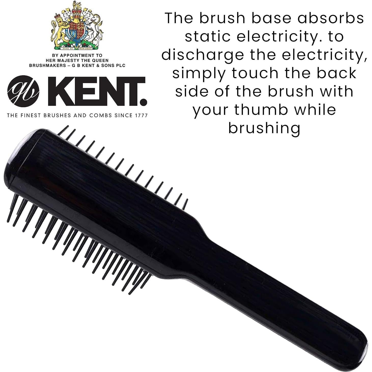 Cepillo Antiestático Kent AS8 Mini 7 Filas para Cabello Corto