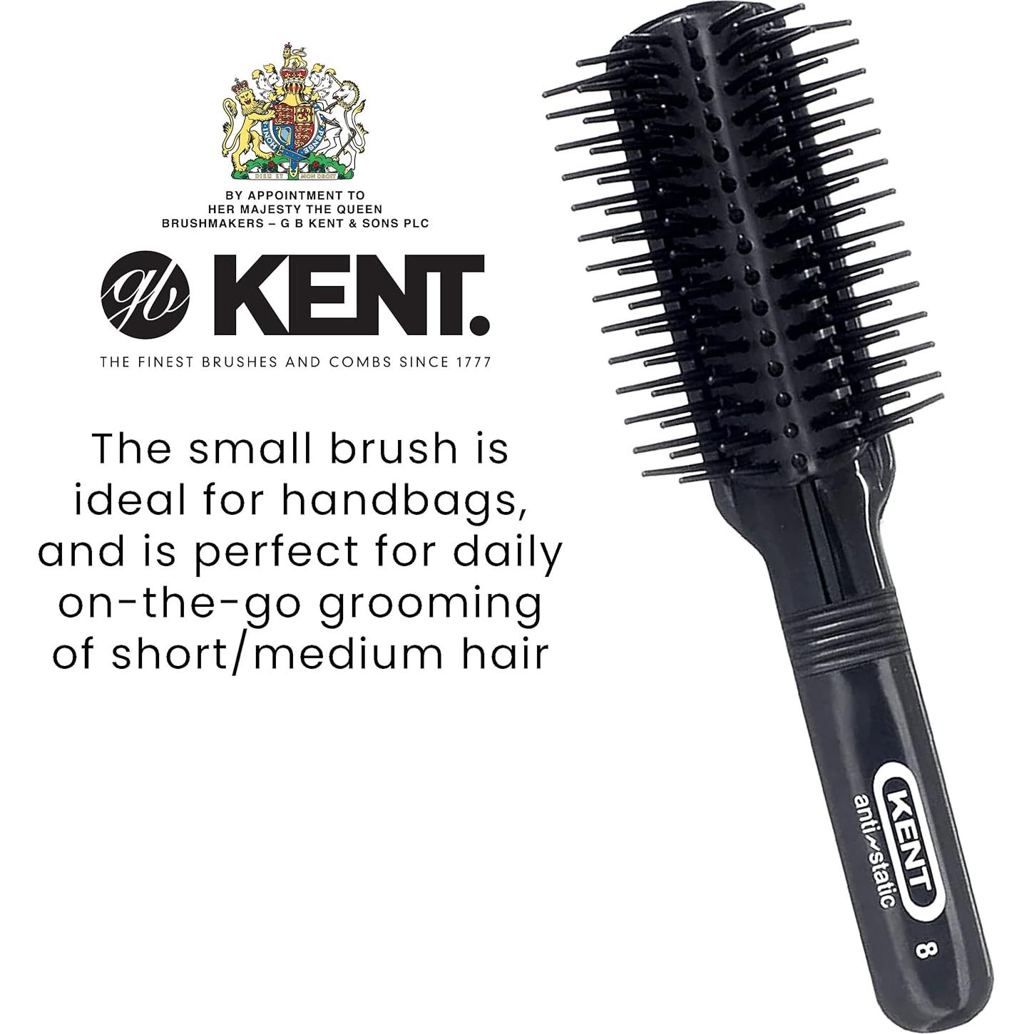 Cepillo Antiestático Kent AS8 Mini 7 Filas para Cabello Corto