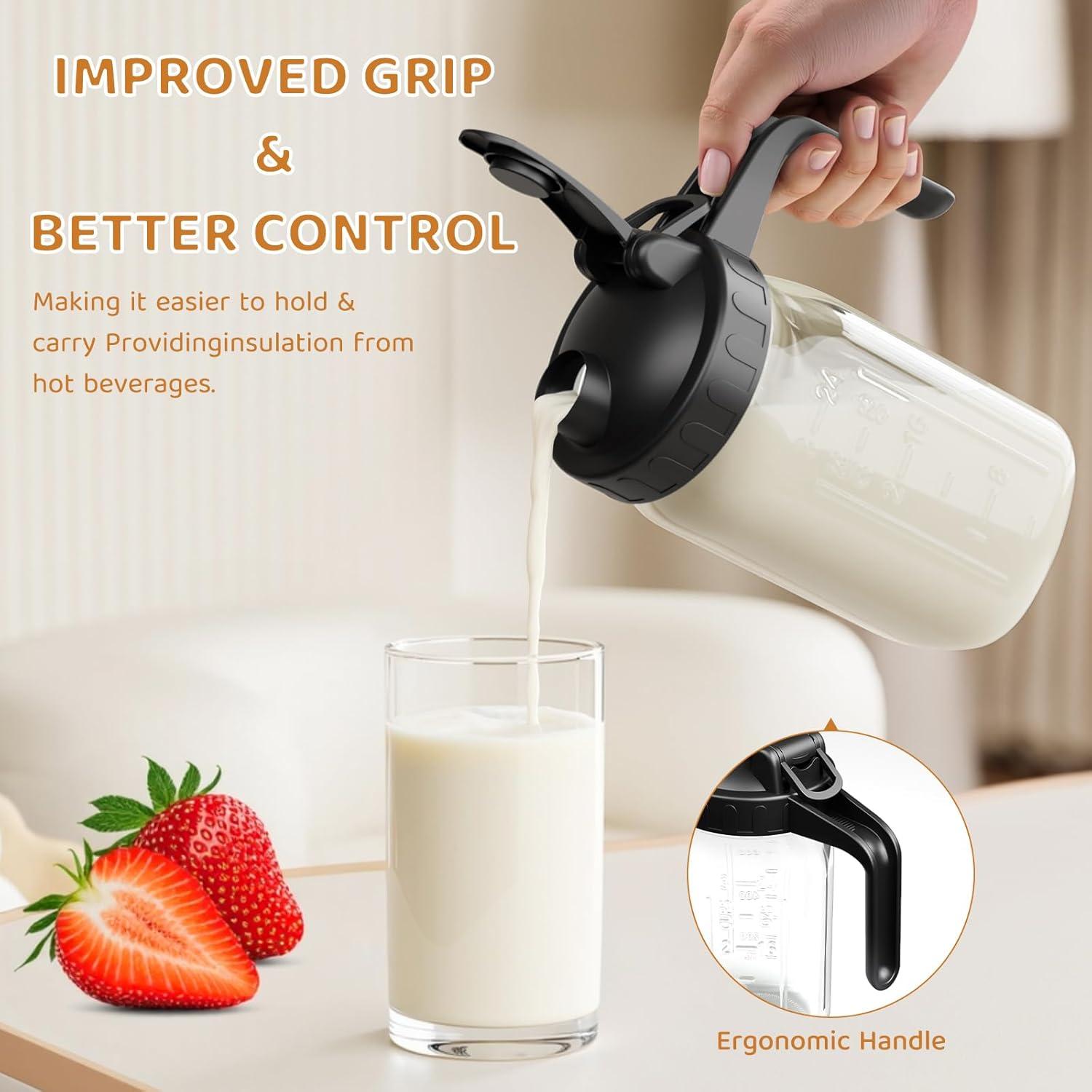 Jarra de Leche Materna Tarro Mason 0.95L con Tapa Verde