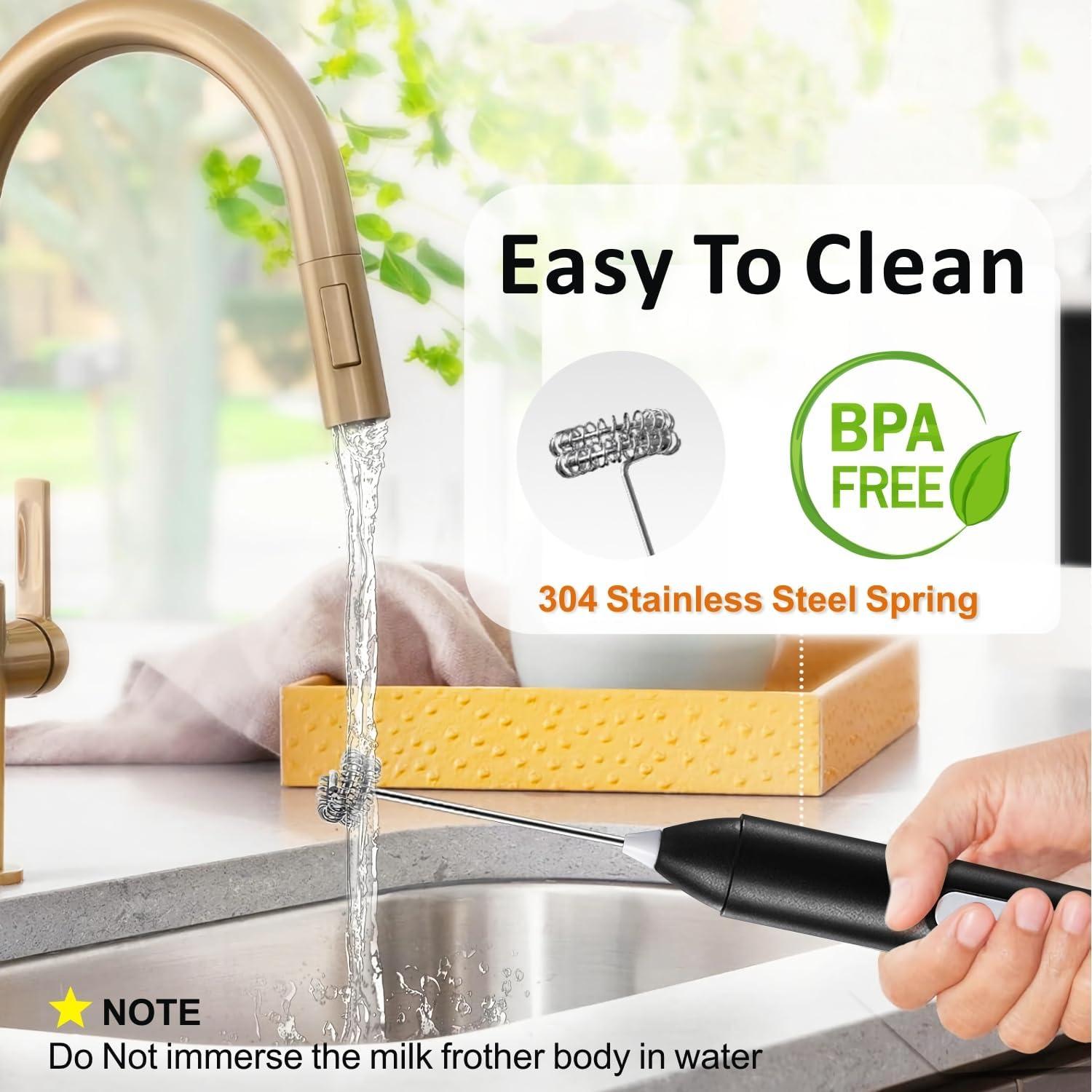 Espumador de Leche Recargable SF SUNFUNY KD-306 USB-C 3 Velocidades