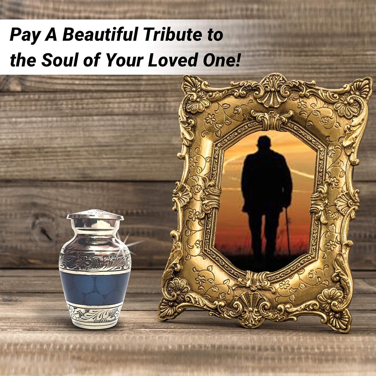 Urna Conmemorativa Azul Miniatura Cherishedly Yours con Estuche