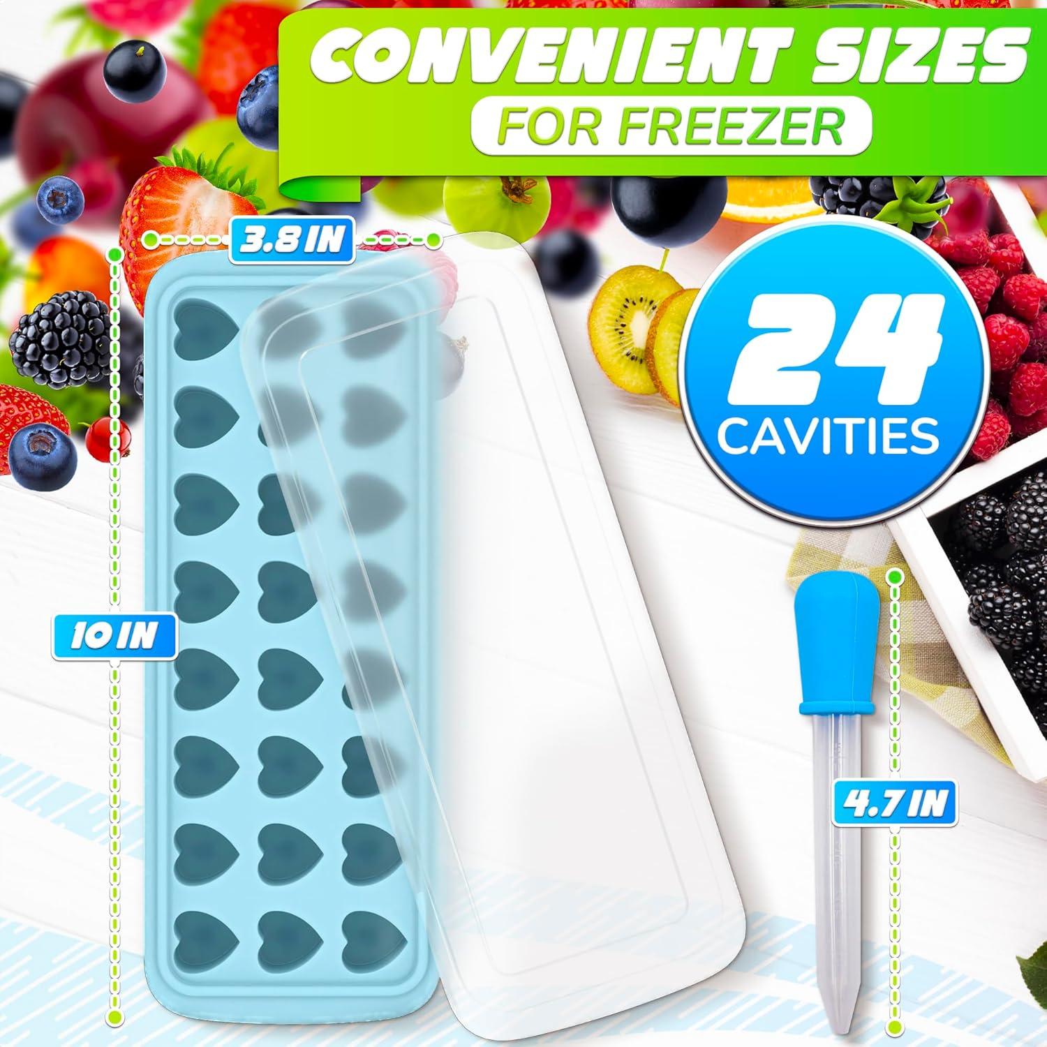 Moldes de Hielo de Silicona ALPENKOK Corazón 24 Cavidades