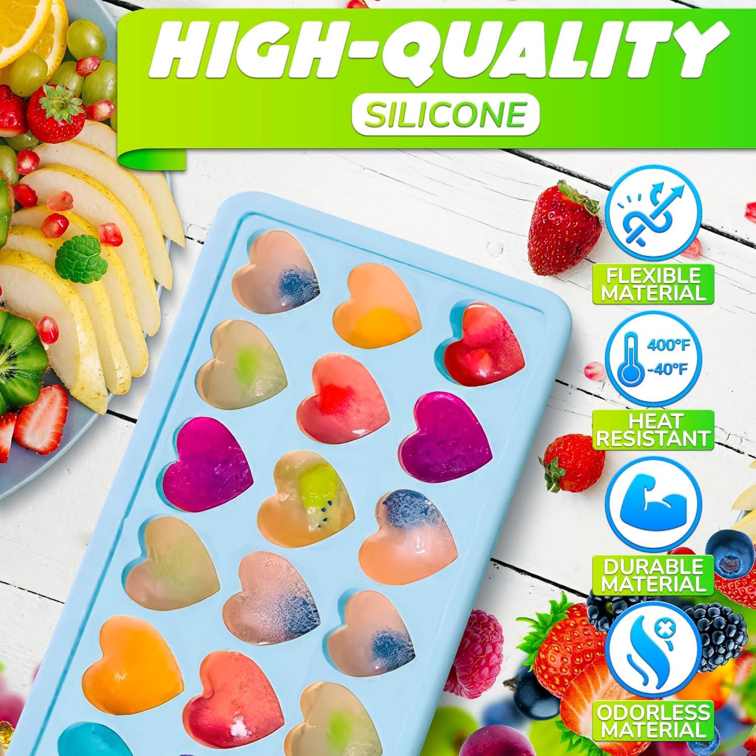 Moldes de Hielo de Silicona ALPENKOK Corazón 24 Cavidades