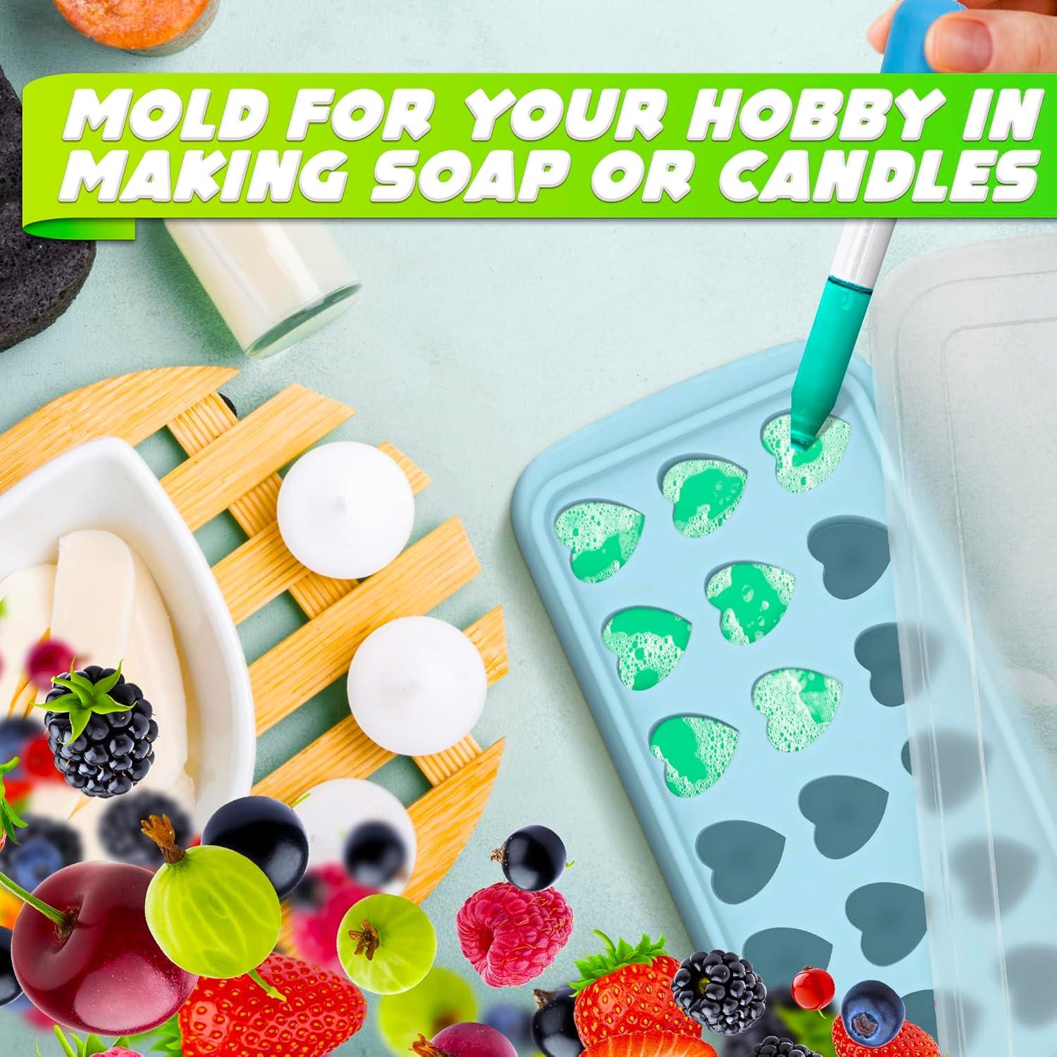 Moldes de Hielo de Silicona ALPENKOK Corazón 24 Cavidades