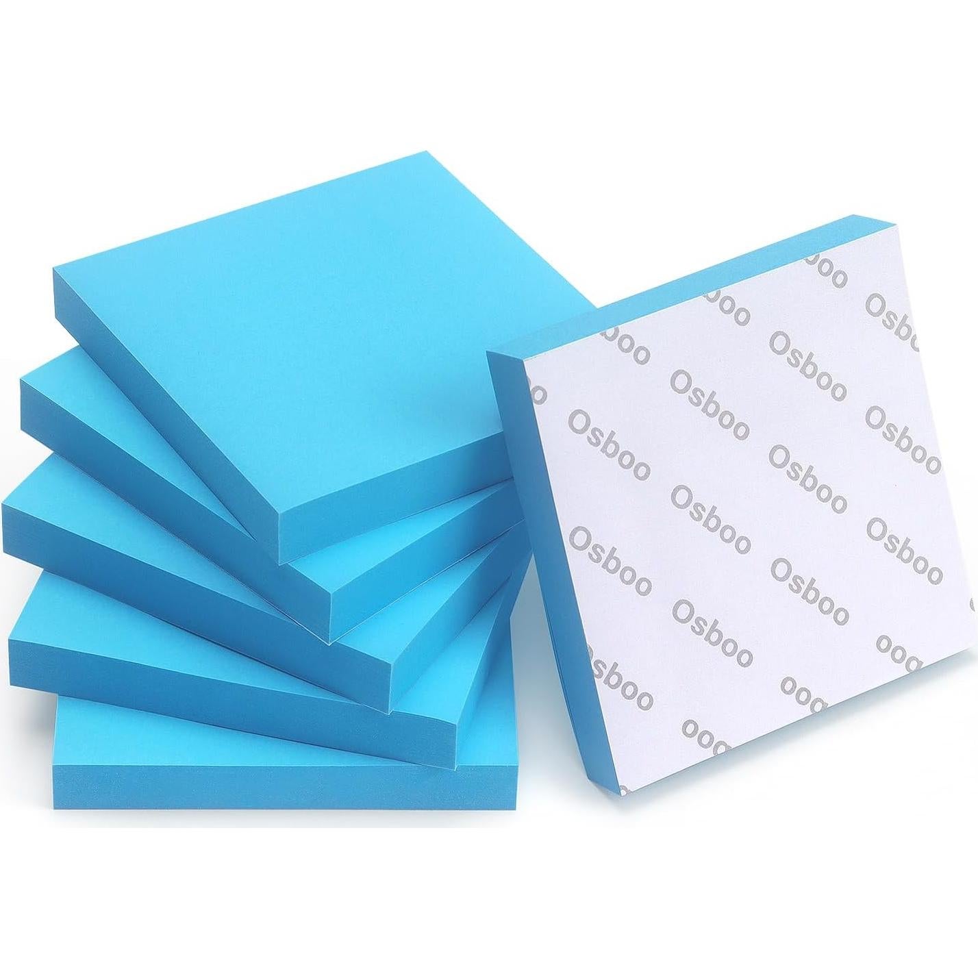 Notas Adhesivas 7.62x7.62cm Osboo 6 Colores Brillantes 600 Hojas