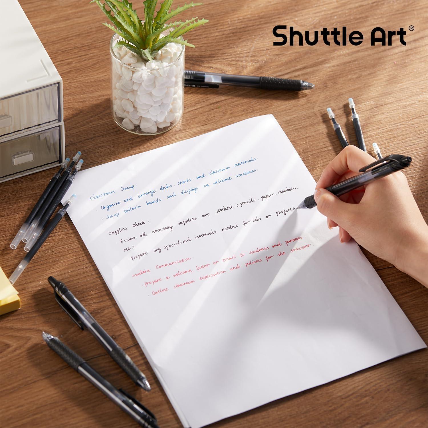 Recargas de bolígrafo de gel Shuttle Art 30 unidades 0.7mm negro