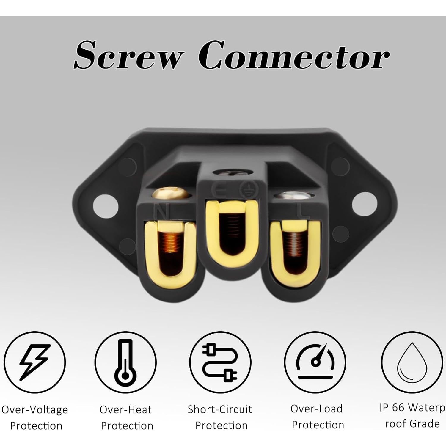 Enchufe de Alimentación AC Monosaudio IEC C14 250V 10A Negro