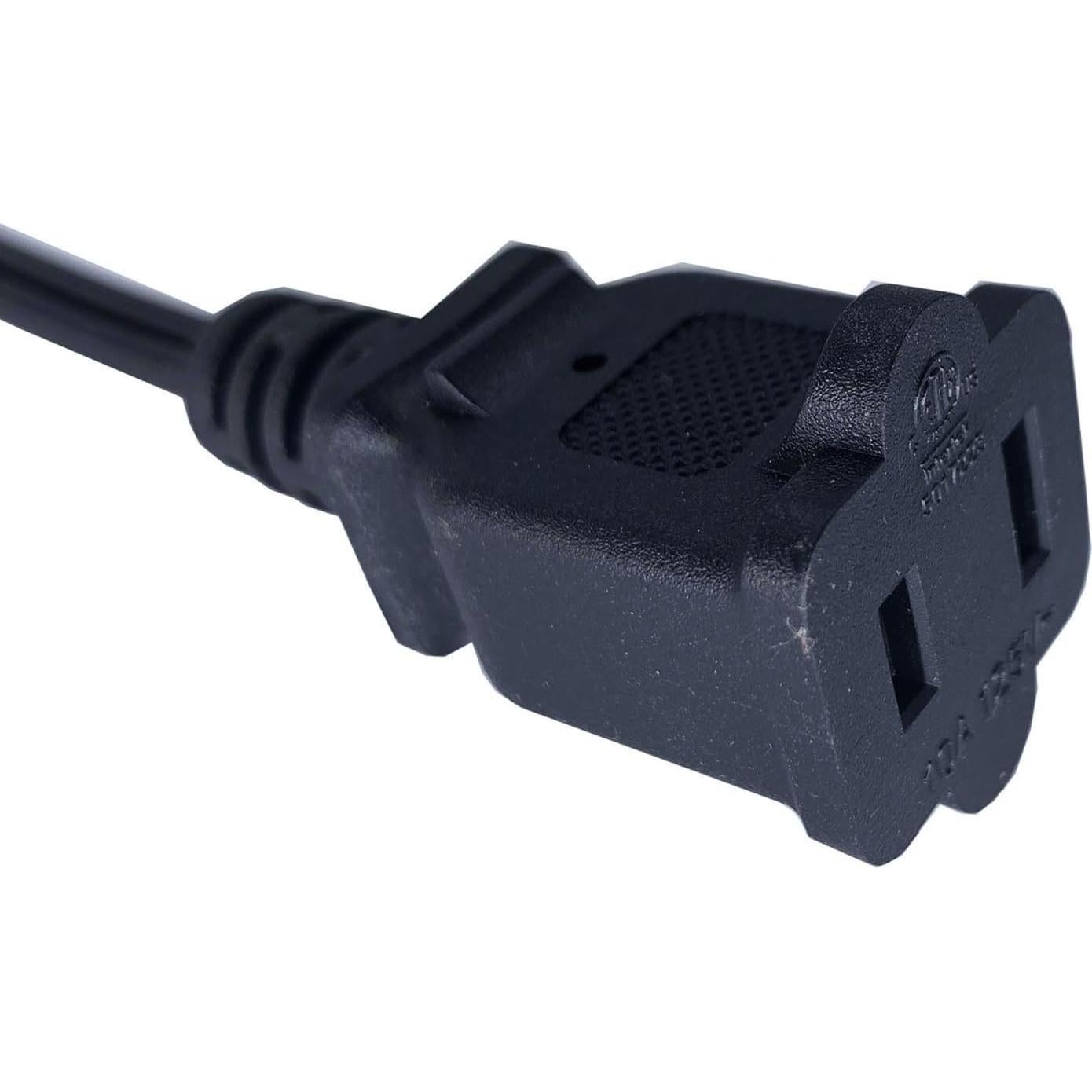 Cable de Extensión Corto 0.91m Musunpara 18 AWG 10A 125V Negro