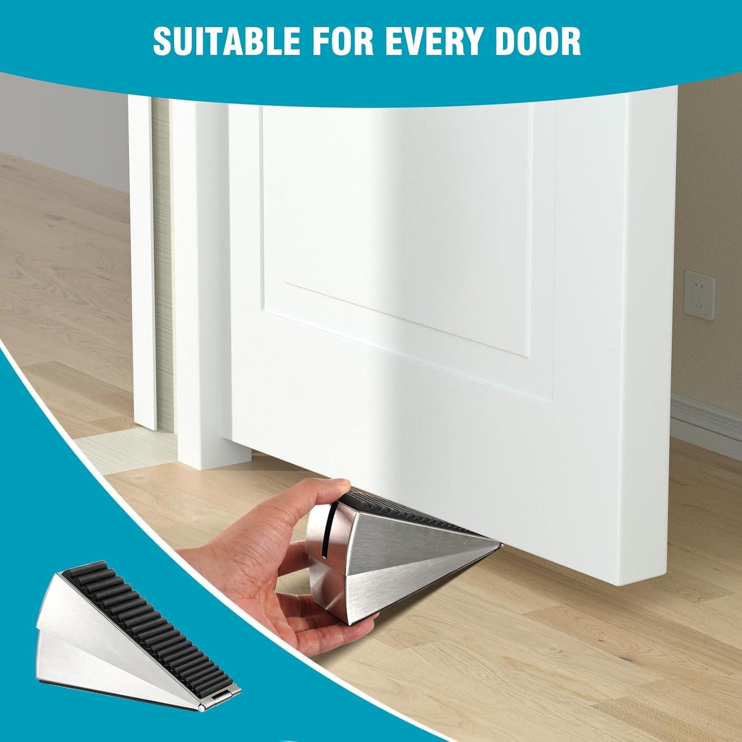 Cuña de Puerta Ajustable Flora Guard Acero Inoxidable 76mm