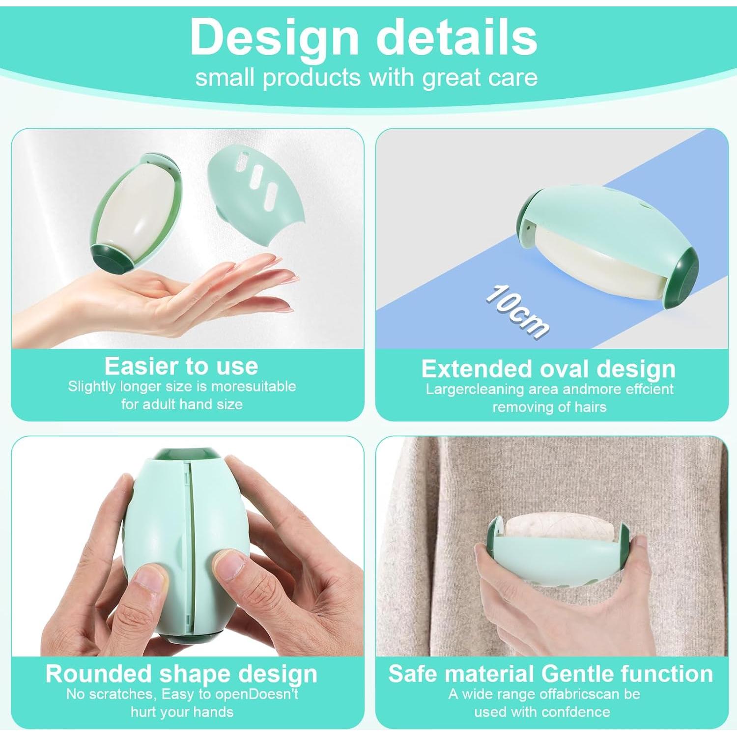 Rodillo de Pelusa Reutilizable Gjinxi Verde 13x10 cm