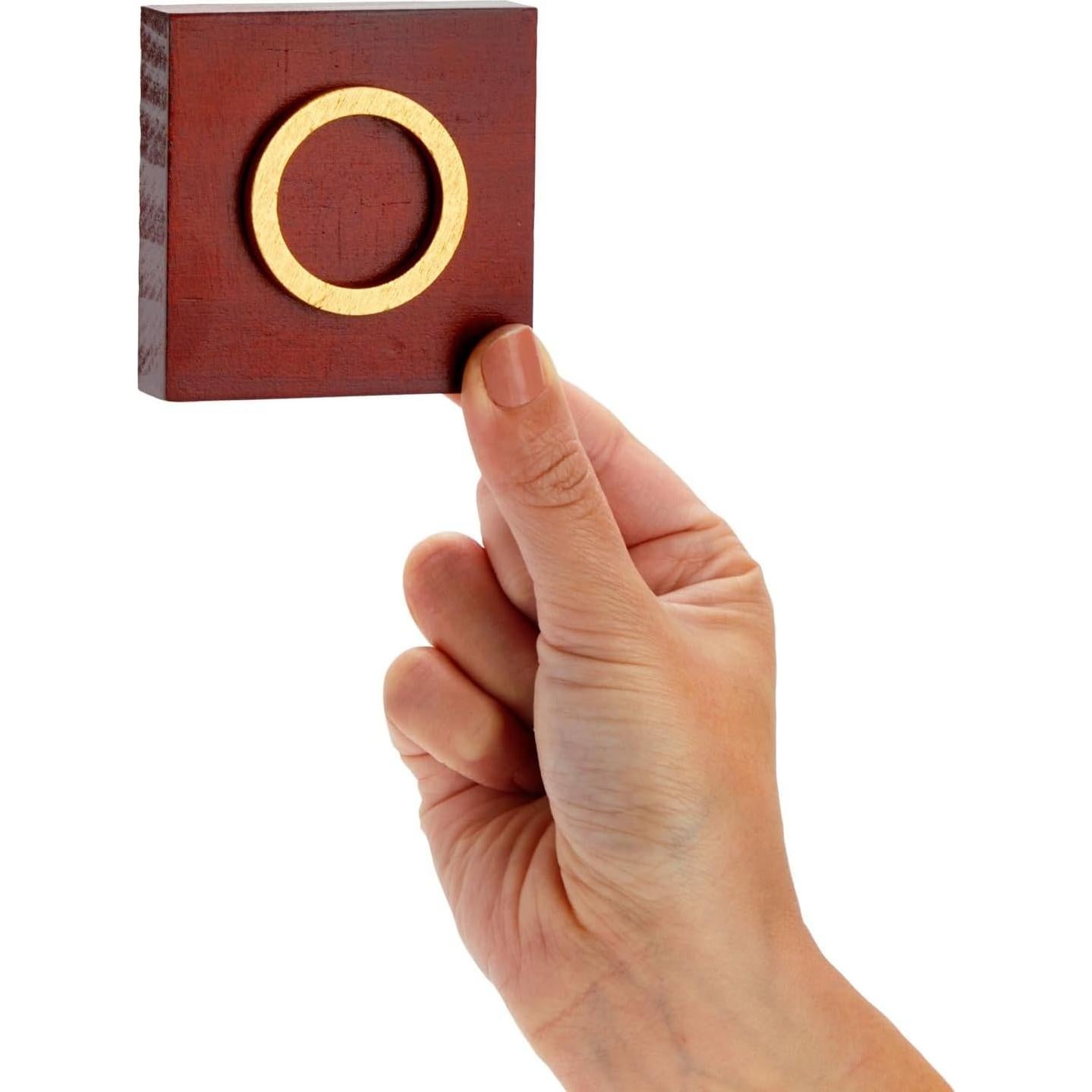 Juego de Tres en Raya de Madera Juvale 24 cm Decorativo