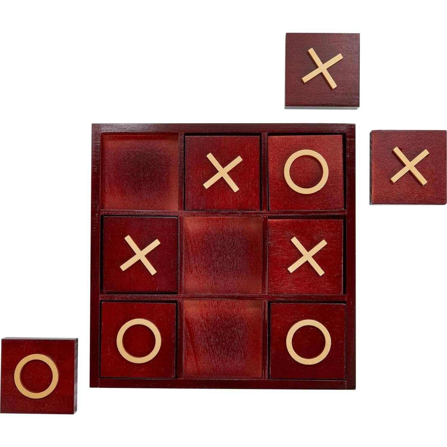 Juego de Tres en Raya de Madera Juvale 24 cm Decorativo