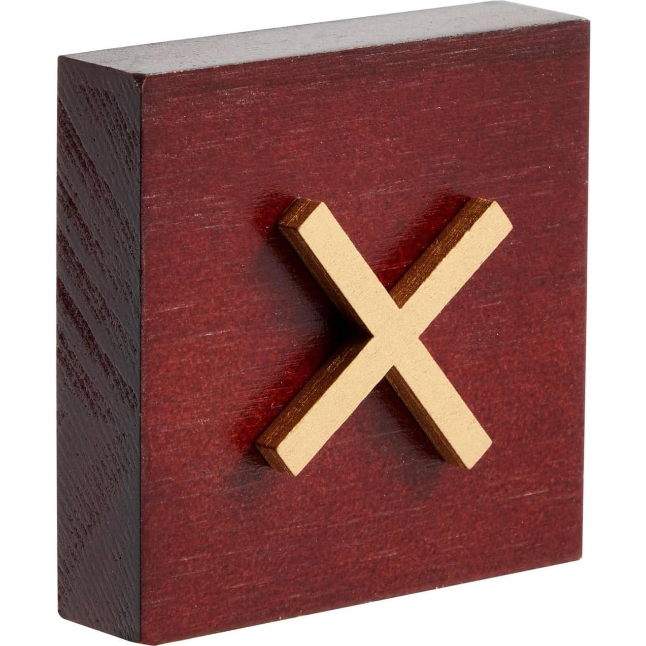 Juego de Tres en Raya de Madera Juvale 24 cm Decorativo