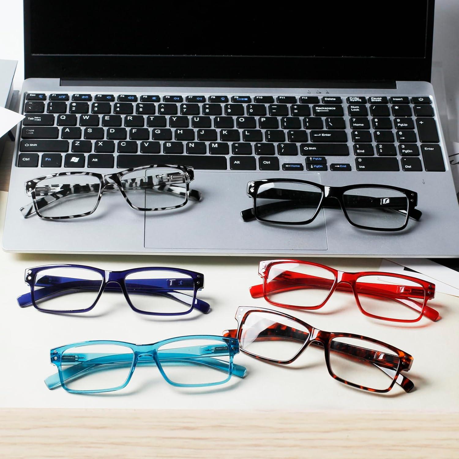 Gafas de lectura NORPERWIS 6 pares 5.00 dioptrías unisex