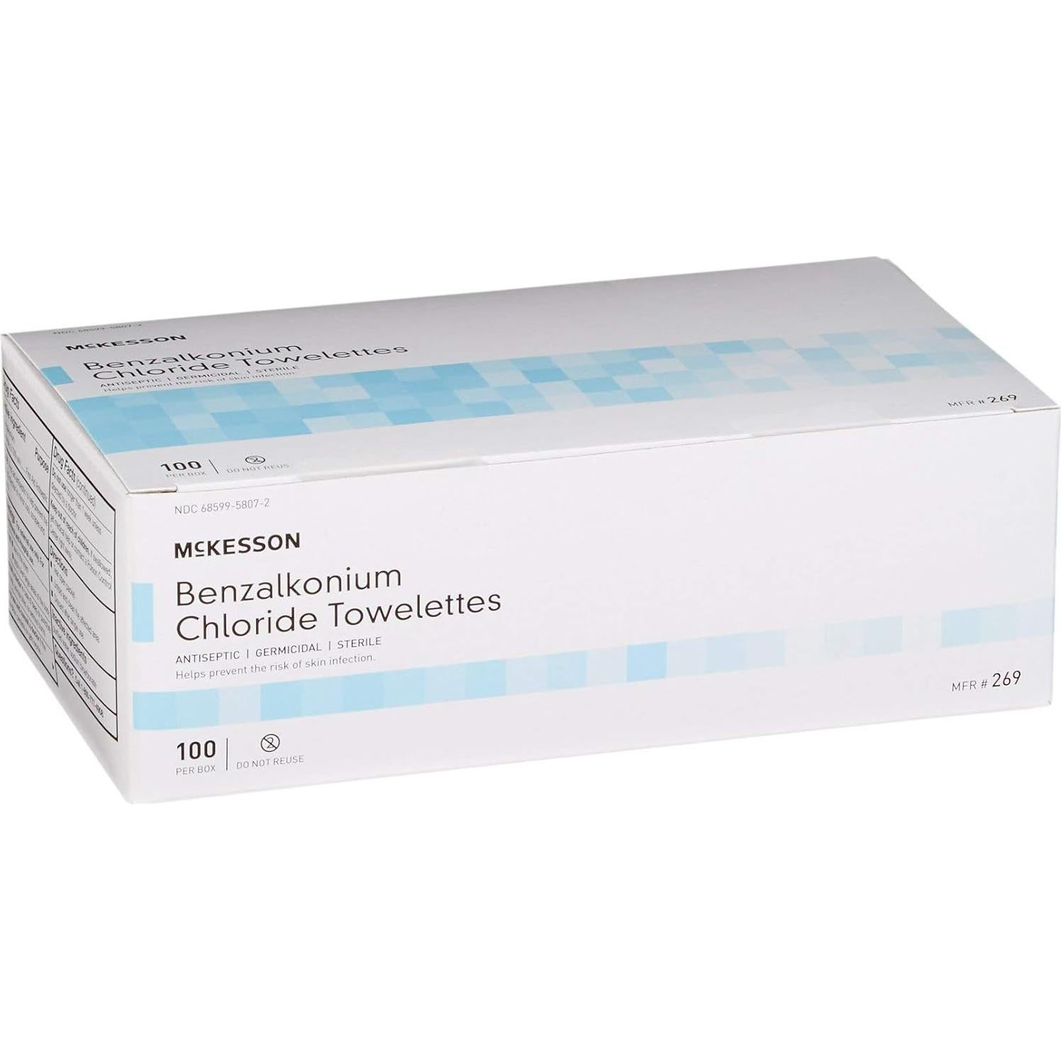 Toallitas Antiséticas McKesson 100 Unidades 12.7x17.8 cm