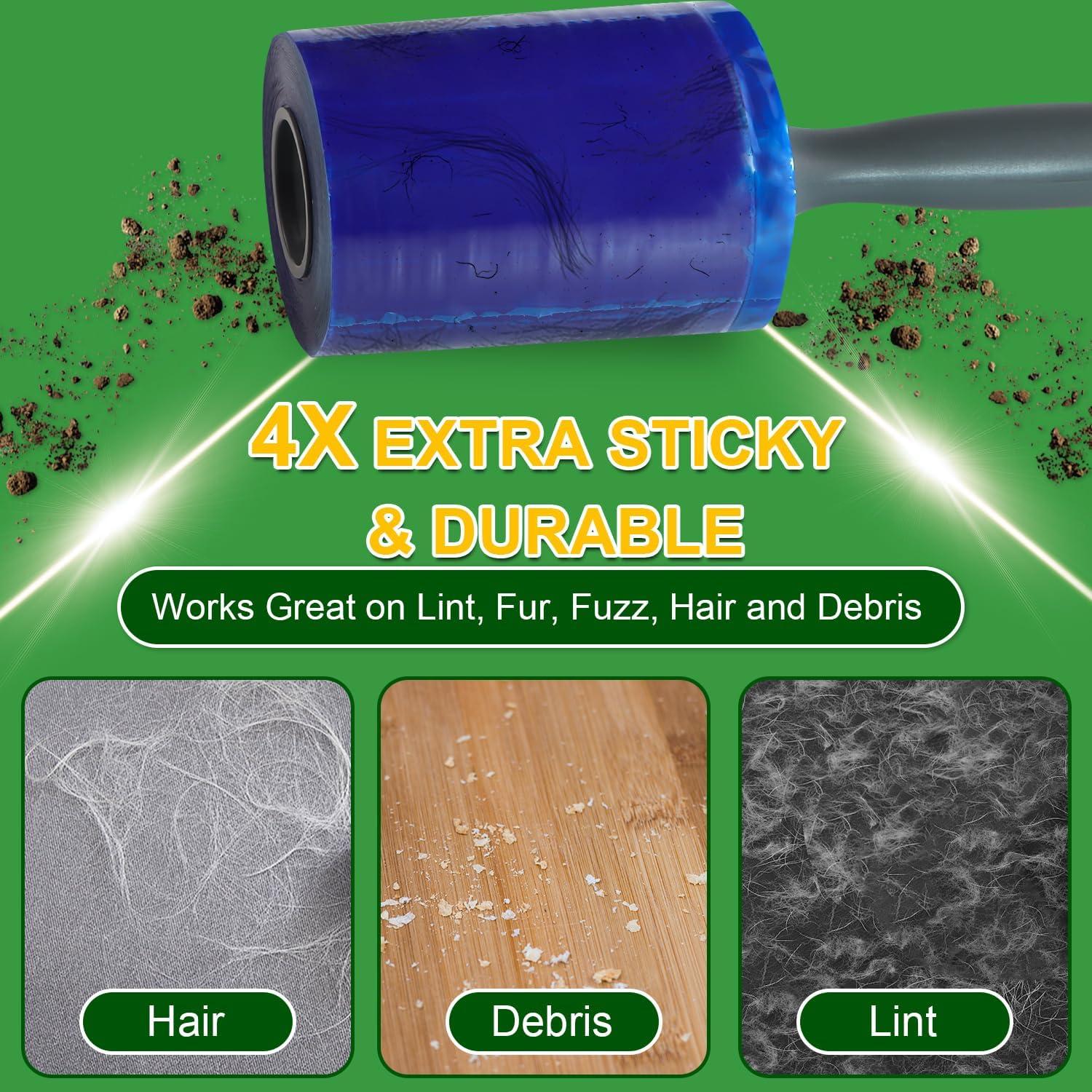 Rodillo Quitapelusas Sunroda 250 Hojas Ultra Pegajoso Azul