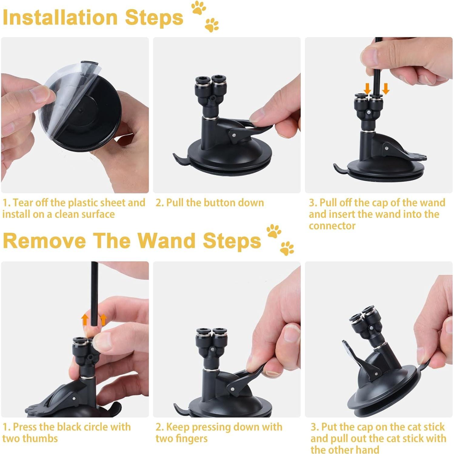 Juguete Interactivo para Gatos Oziral 14PCS con Ventosa Fuerte