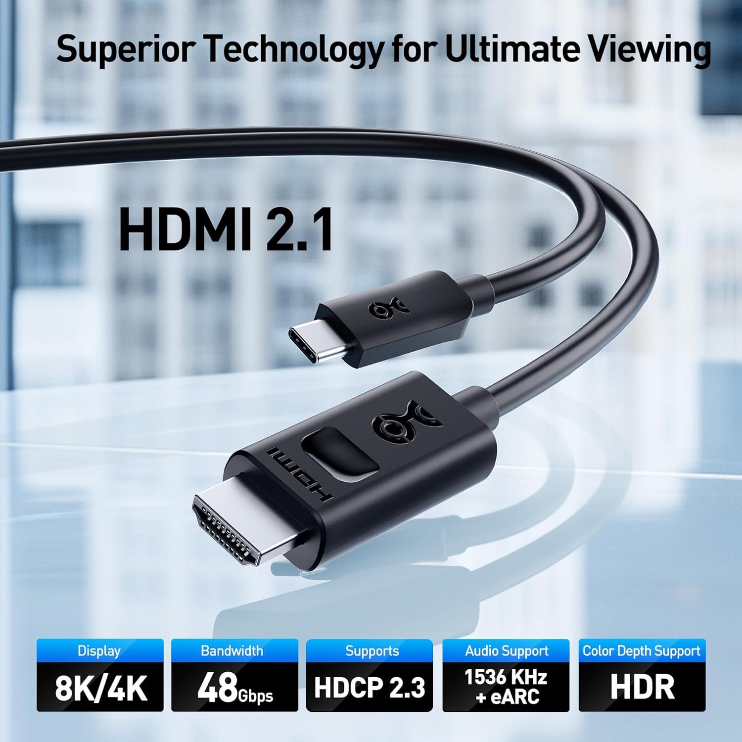 Cable USB C a HDMI 2.1 Cable Matters 0.91m 8K 60Hz