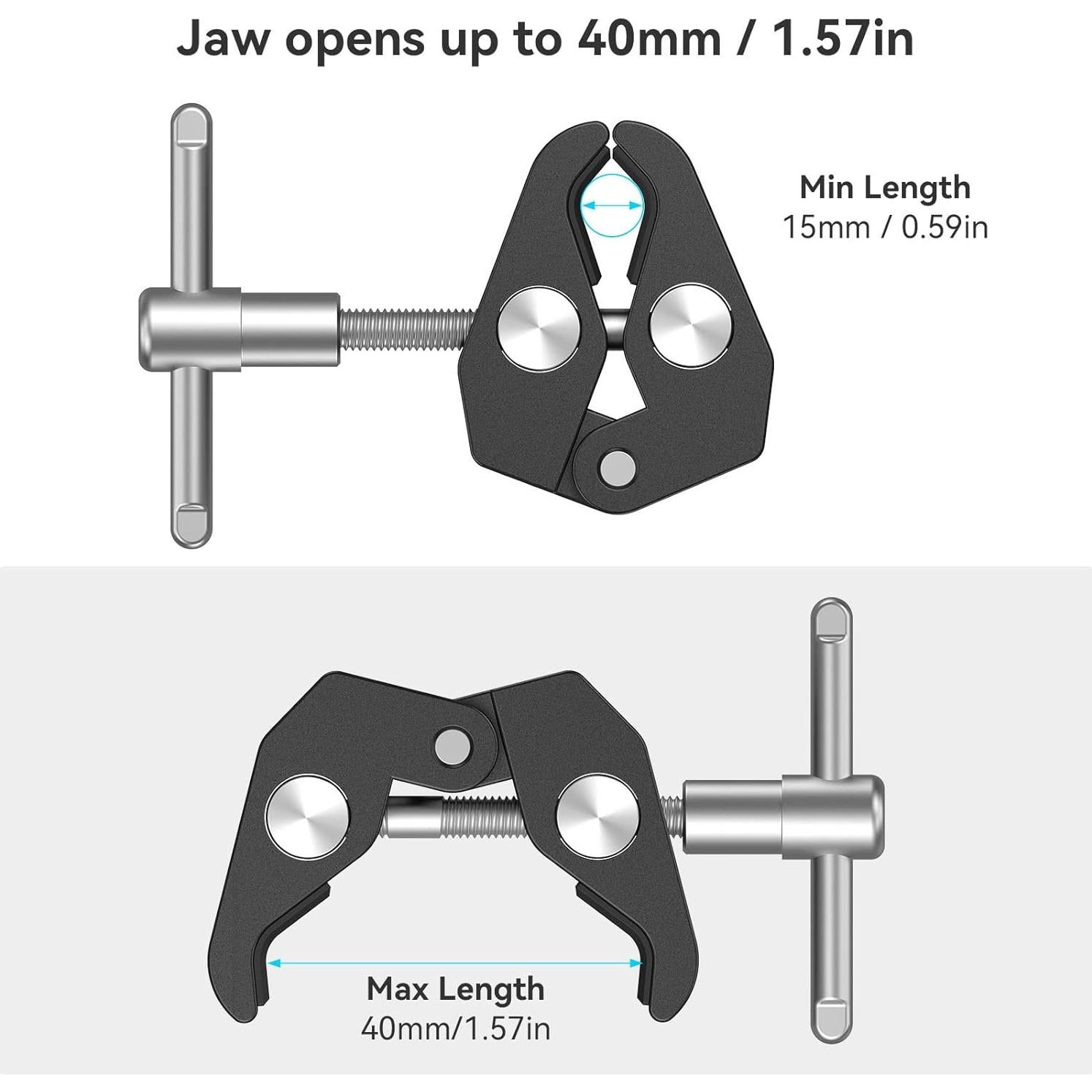SMALLRIG Super Clamp 735 para cámaras y luces - 40mm