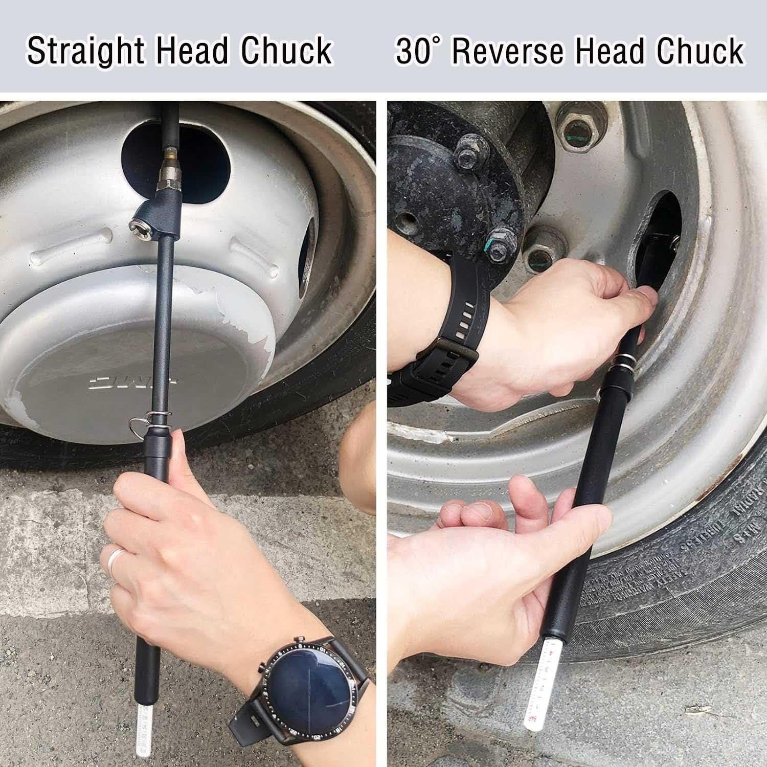 Manómetro de Presión de Neumáticos Z-oneMart Doble Cabeza 10-150 PSI