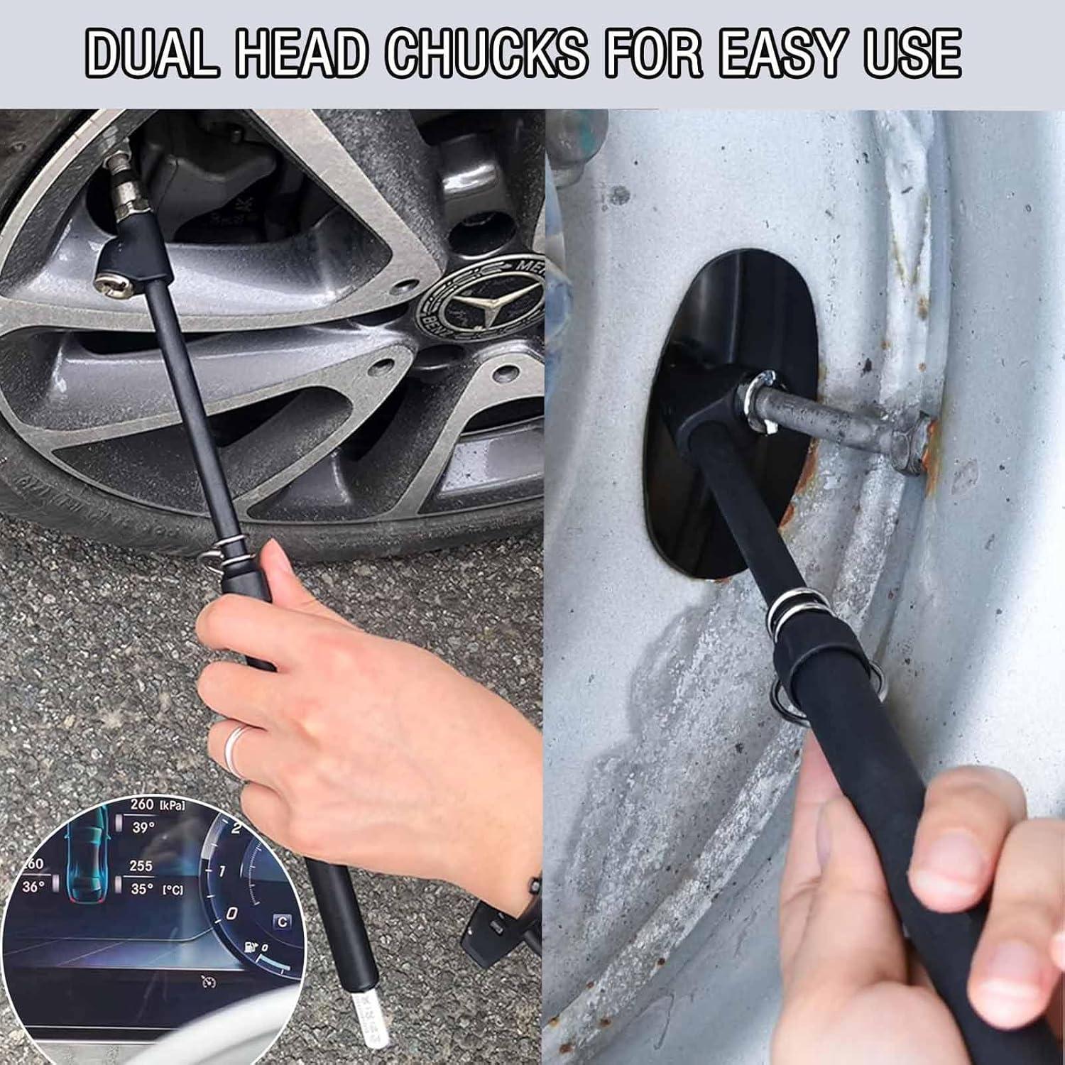 Manómetro de Presión de Neumáticos Z-oneMart Doble Cabeza 10-150 PSI