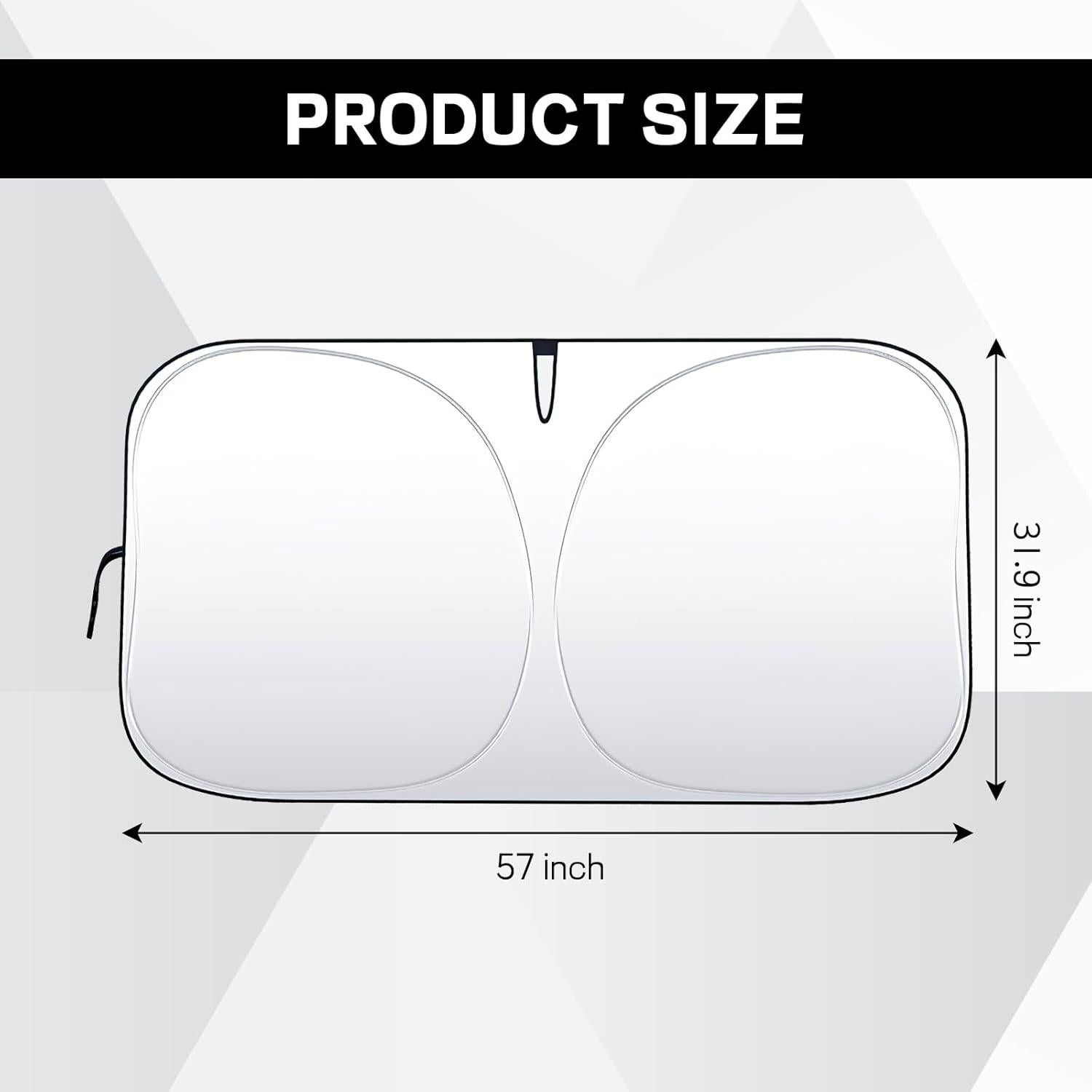 Protector Solar Plegable Hbxdeco para Parabrisas 145x80 cm