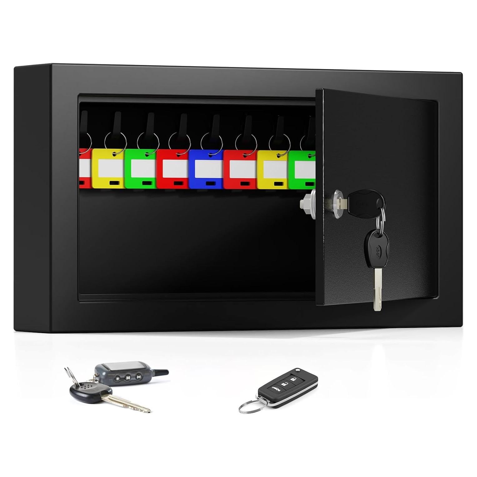 Caja de Llaves Oepmoc 20 Posiciones Montada en Pared Negra