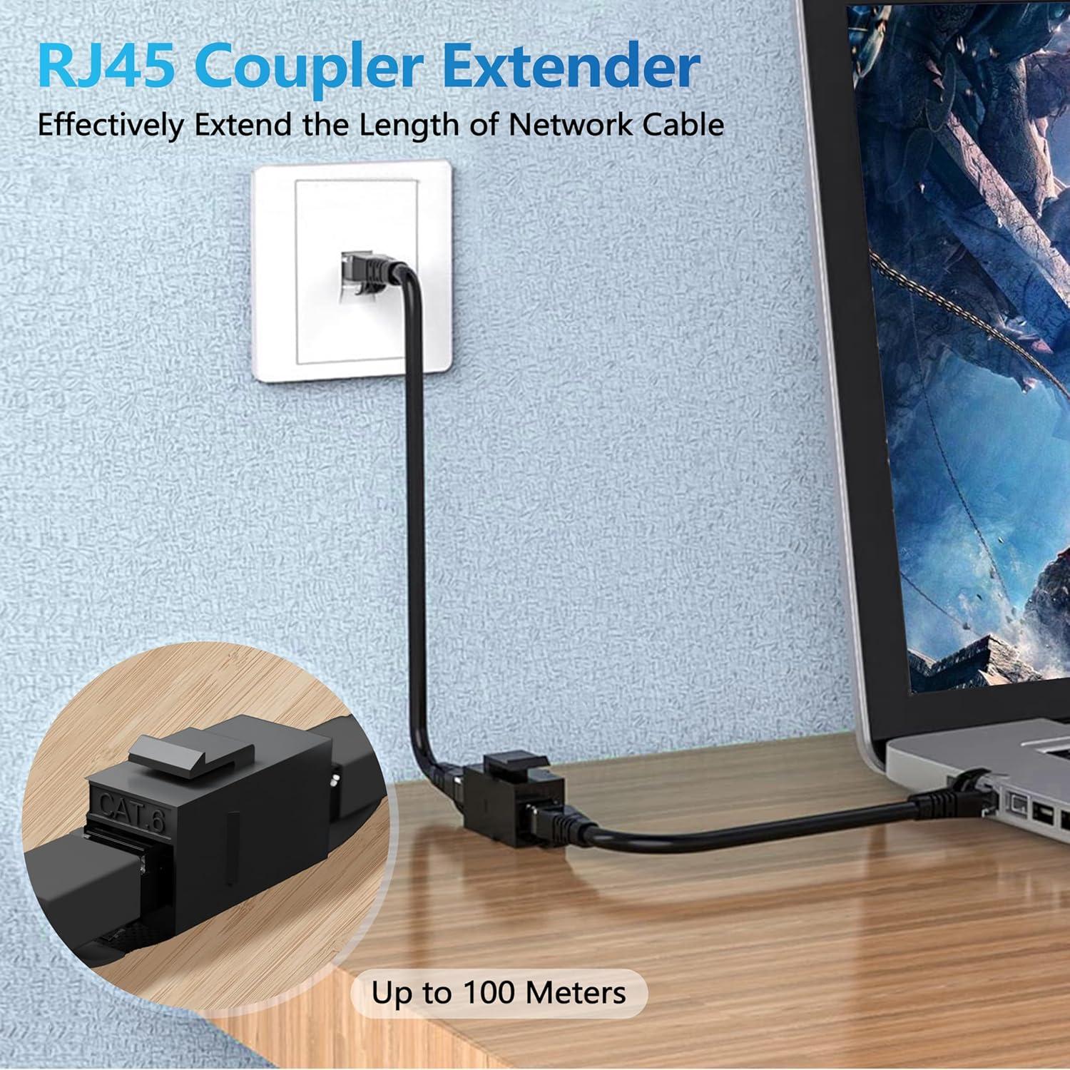 Acoplador Keystone Cat6 Hembra a Hembra CableGeeker 25 Unidades