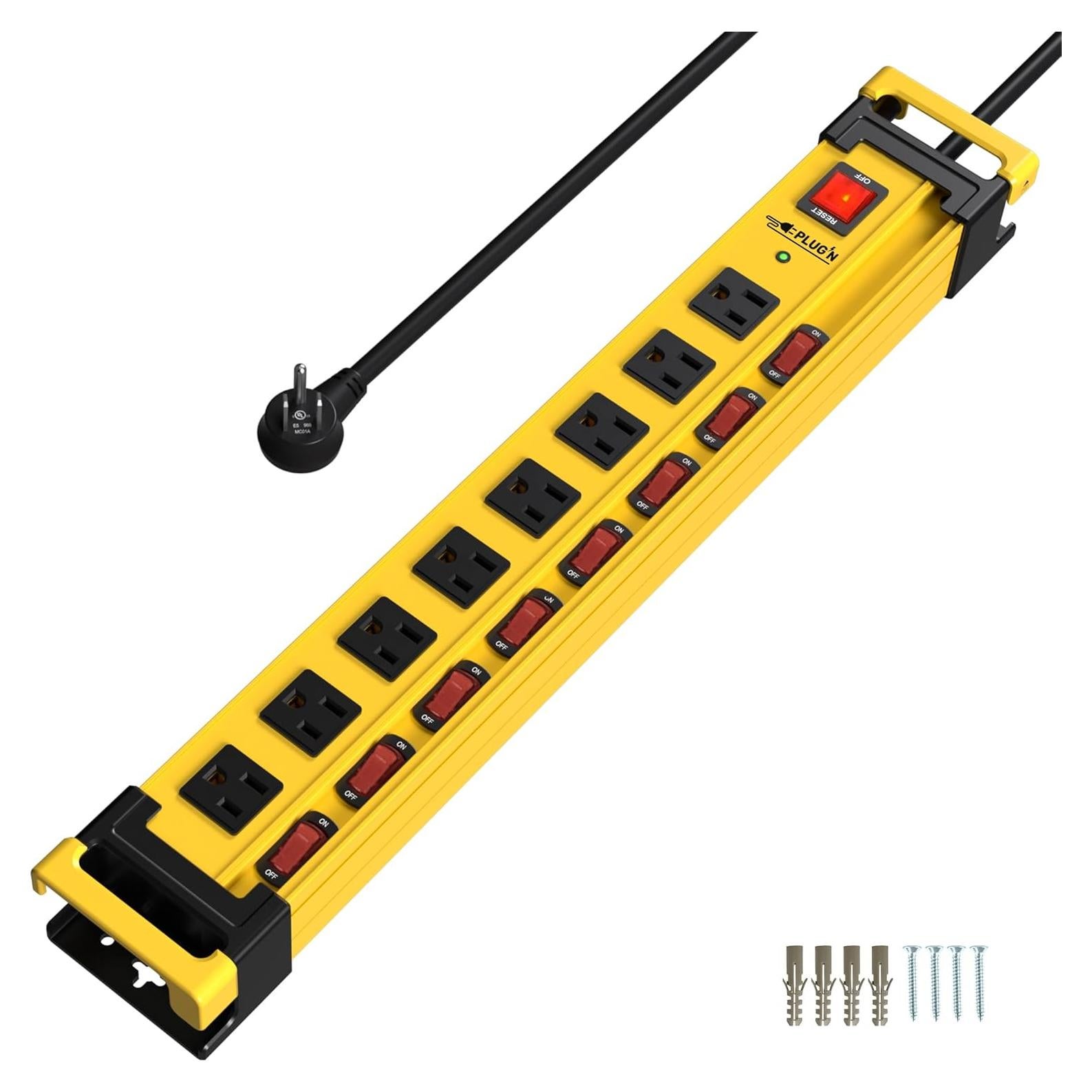 Regleta de 8 Salidas Plug'n con Protección 2700J y Cable 1.83m