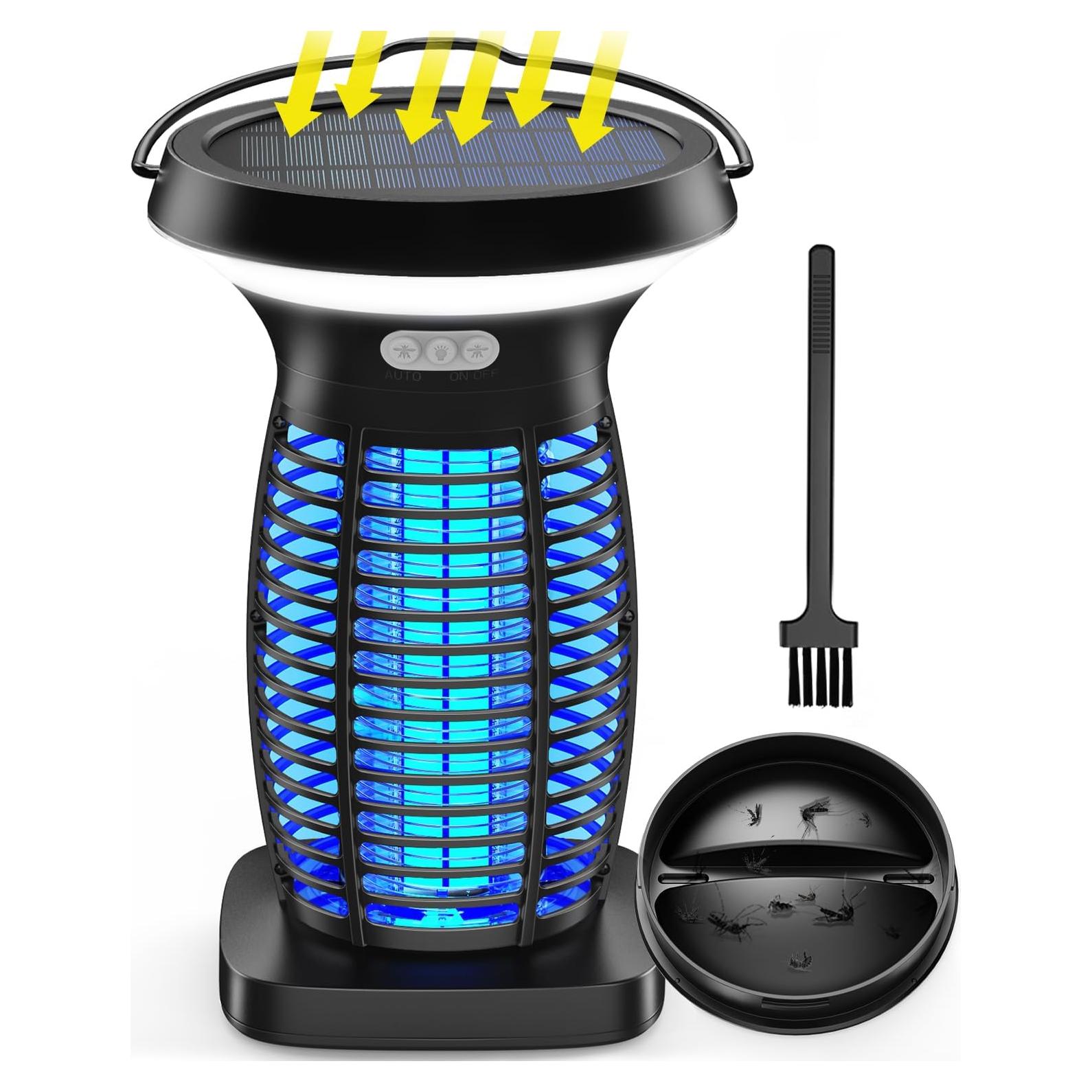 Zapper Solar para Insectos Zwiran 2.0, Impermeable y Recargable