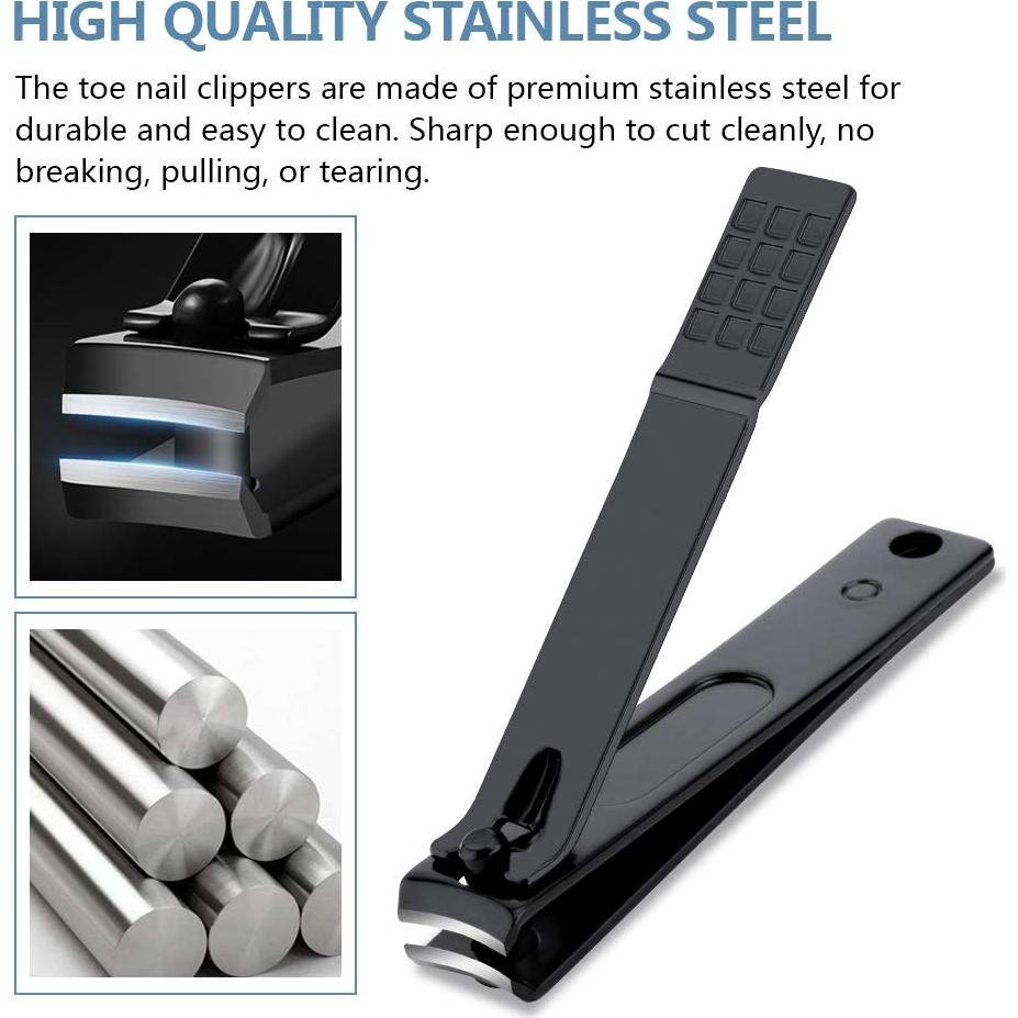 Juego de Cortauñas Inoxidable 3PCS con Lima y Estuche de Cuero