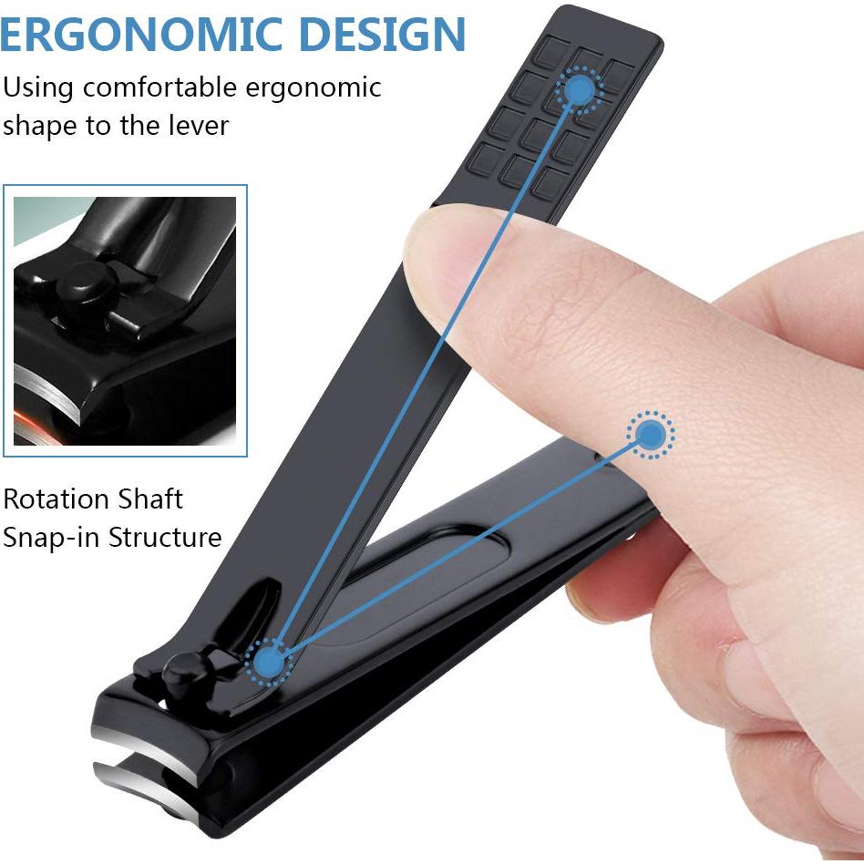 Juego de Cortauñas Inoxidable 3PCS con Lima y Estuche de Cuero