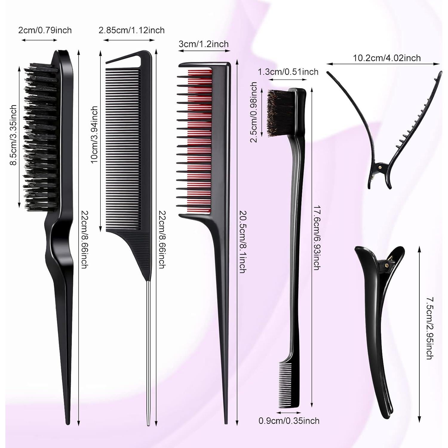 Juego de 8 Piezas para Estilizar el Cabello Zopeal - Negro