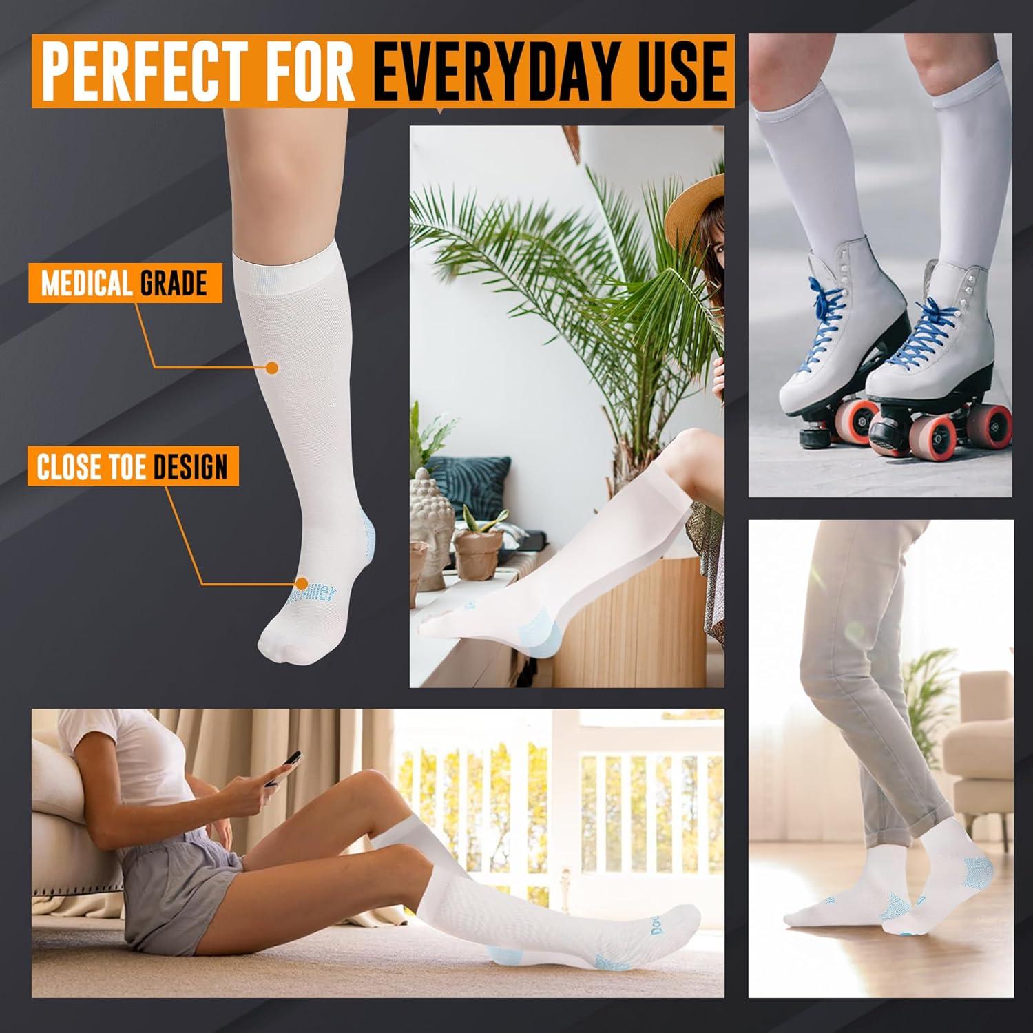 Medias Antiembolismo Doc Miller hasta la Rodilla 15-20 mmHg M-5XL