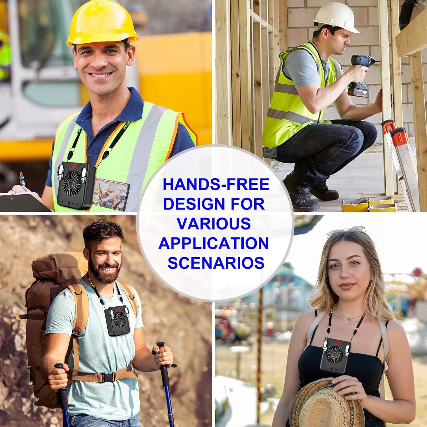 Ventilador Portátil GOBRILLFUN 2 en 1 Recargable 8000mAh