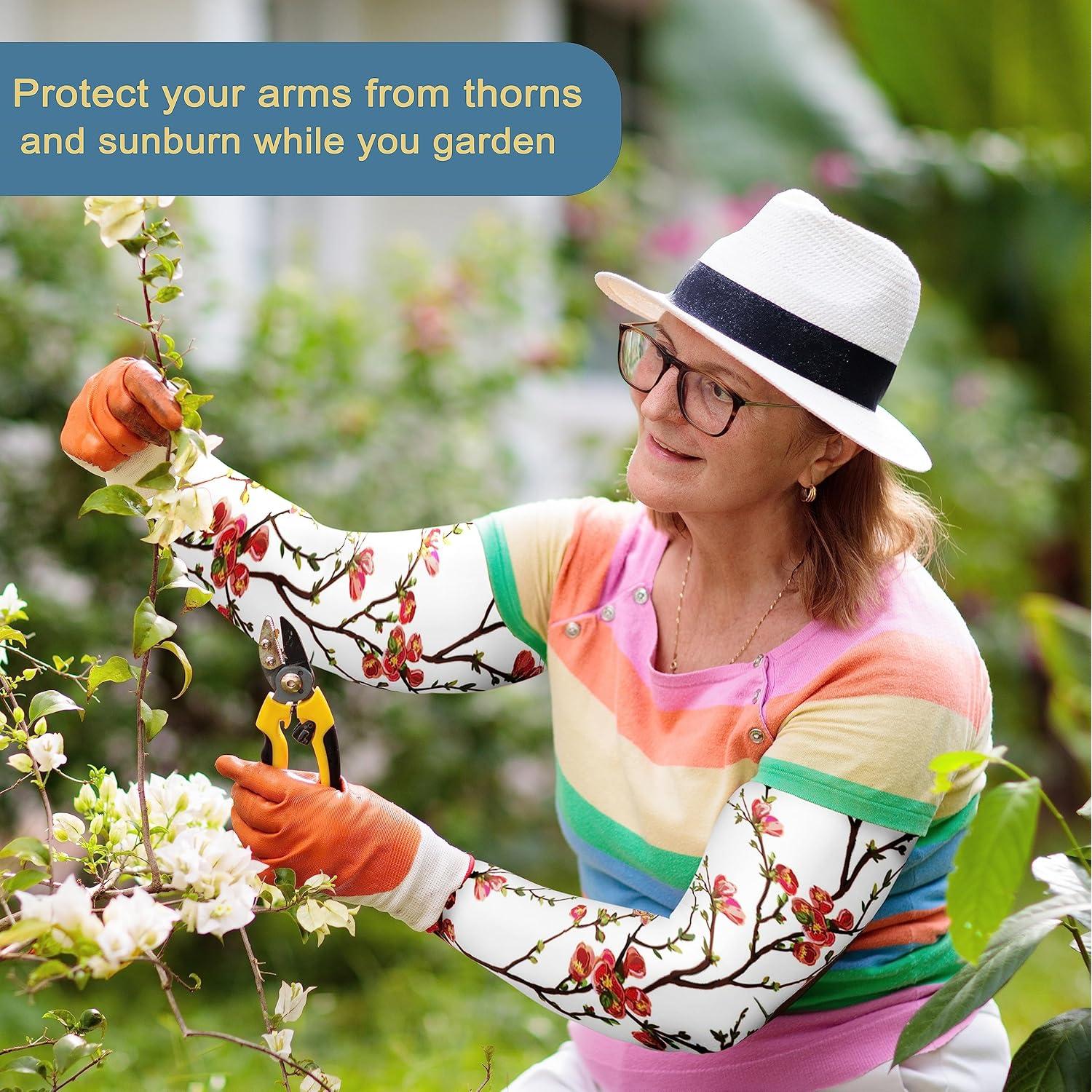 Mangas de Jardinería Flor de Pájaro - Protección Solar y Espinas