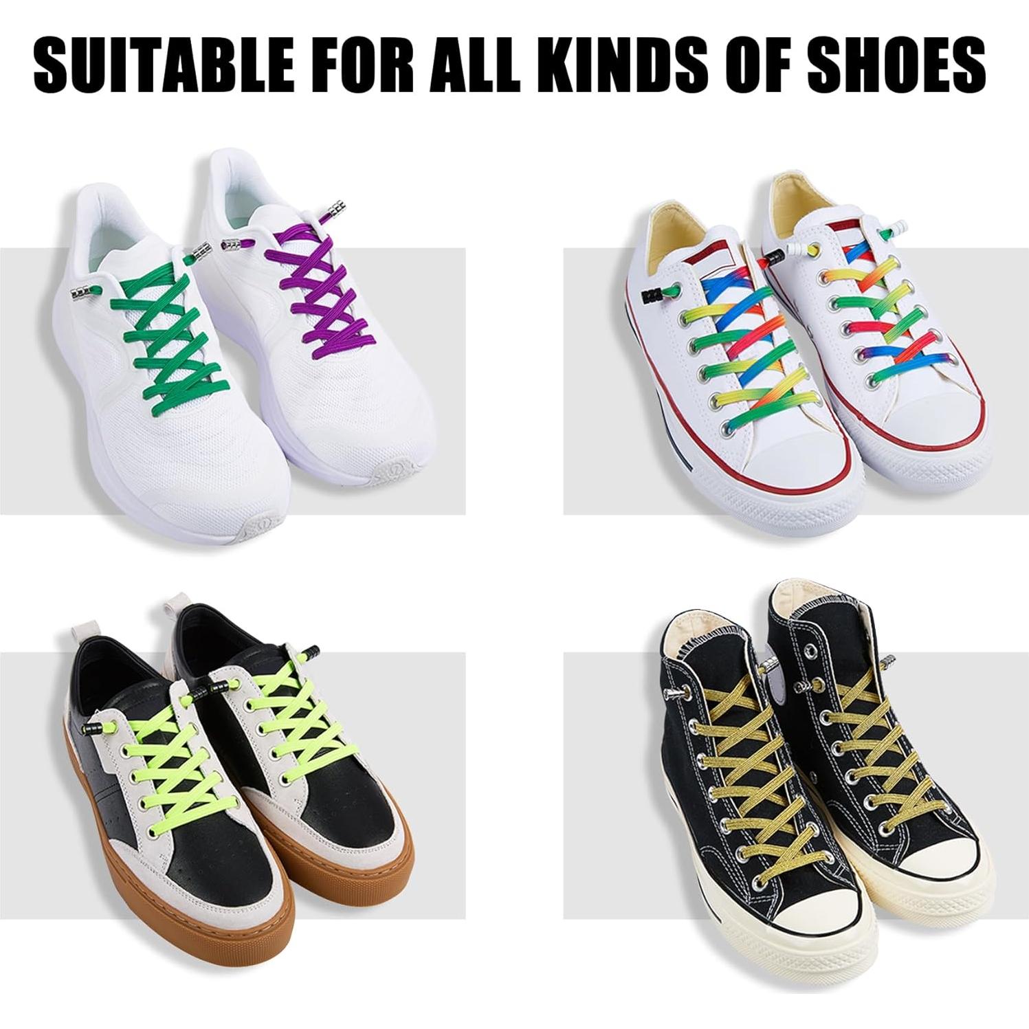 Cordoneras Elásticas Sin Nudos AOLLRUIRLL 119 cm Ajustables