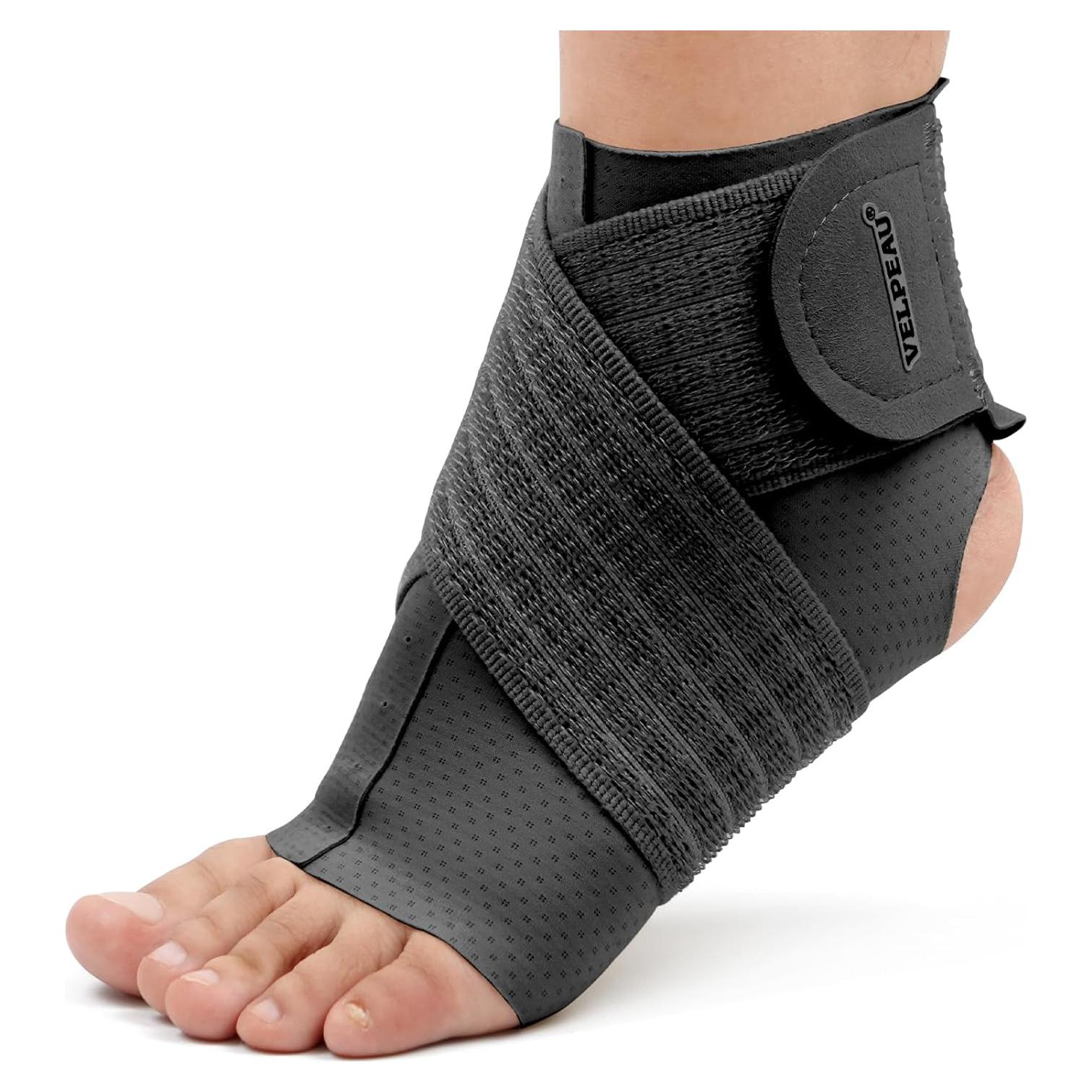Faja de Compresión para Tobillo Velpeau Ajustable XL Negra